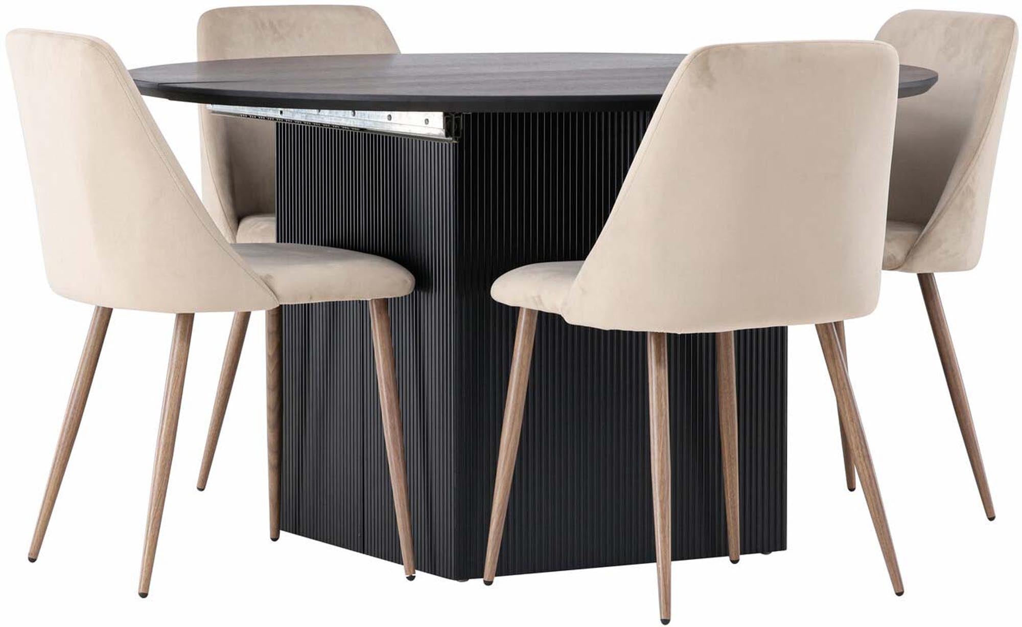 Stilvolles Matilda Esszimmerset, 130cm, 4 Stühle, von Venture Home.