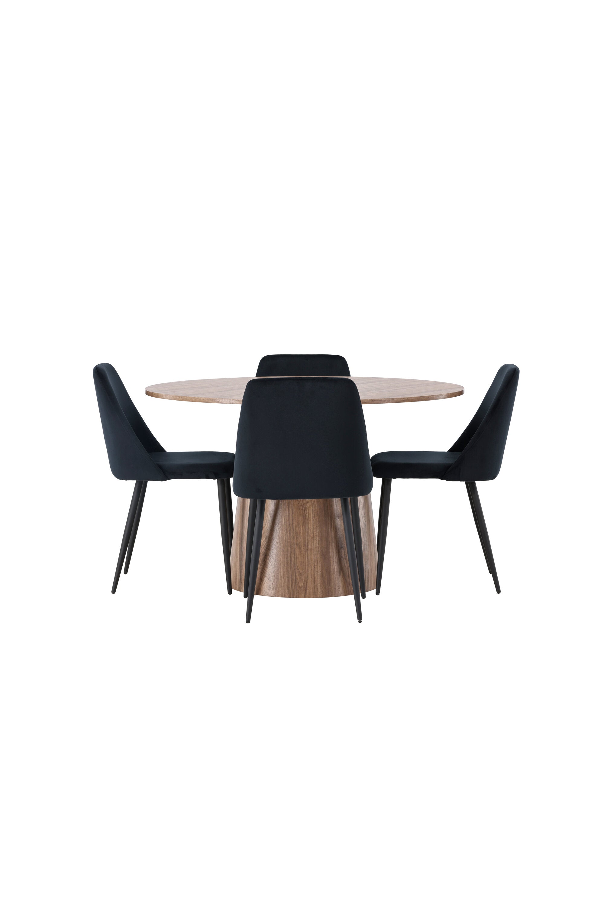 Lanzo Esszimmerset + Night ⌀120cm/4St. in Natur / Schwarz präsentiert im Onlineshop von KAQTU Design AG. Esszimmerset ist von Venture Home