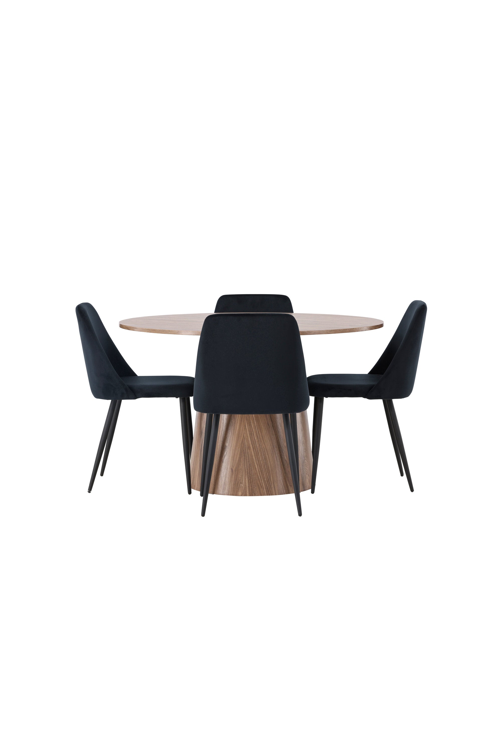 Lanzo Esszimmerset + Night ⌀120cm/4St. in Natur / Schwarz präsentiert im Onlineshop von KAQTU Design AG. Esszimmerset ist von Venture Home
