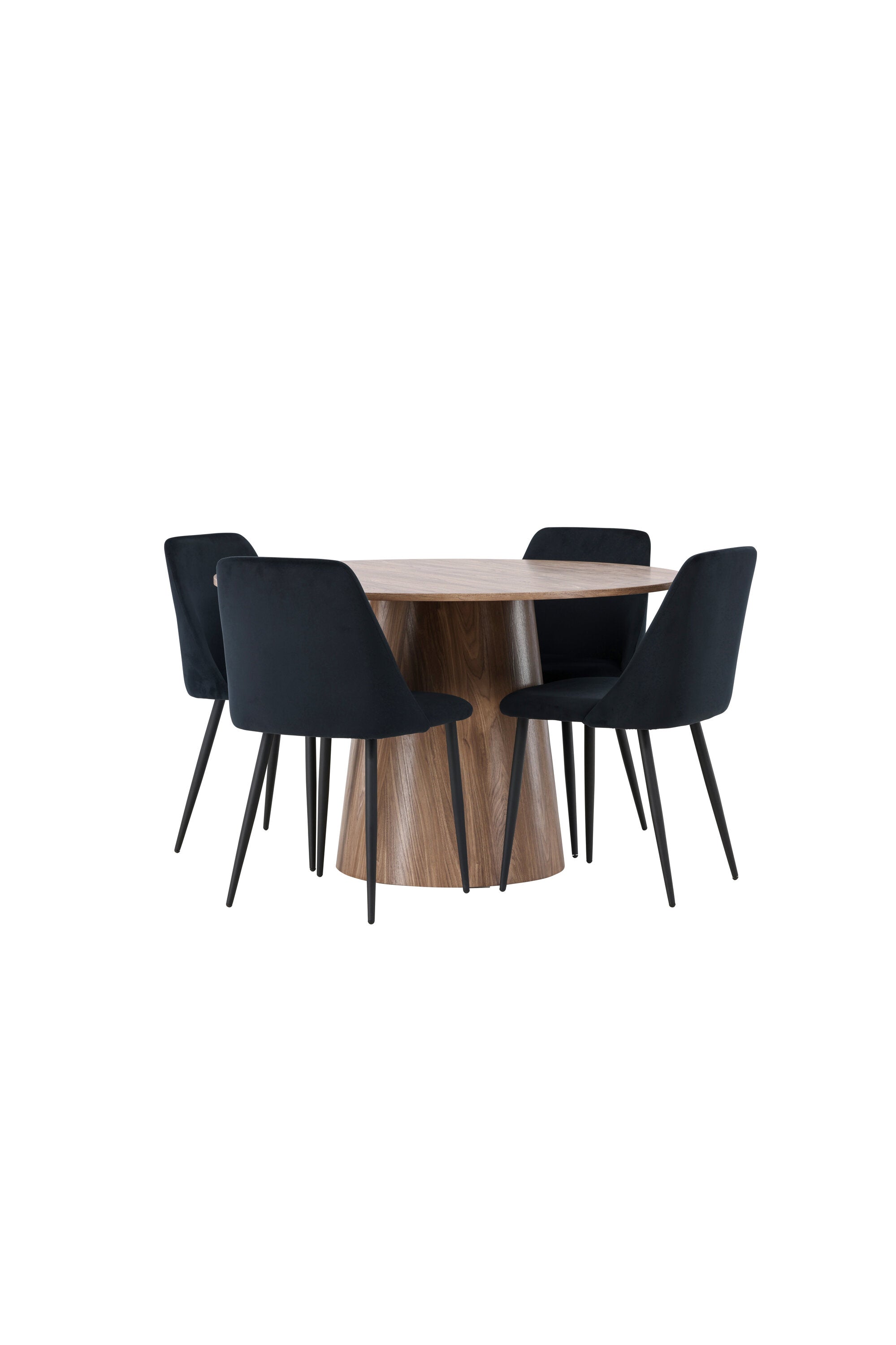 Lanzo Esszimmerset + Night ⌀120cm/4St. in Natur / Schwarz präsentiert im Onlineshop von KAQTU Design AG. Esszimmerset ist von Venture Home