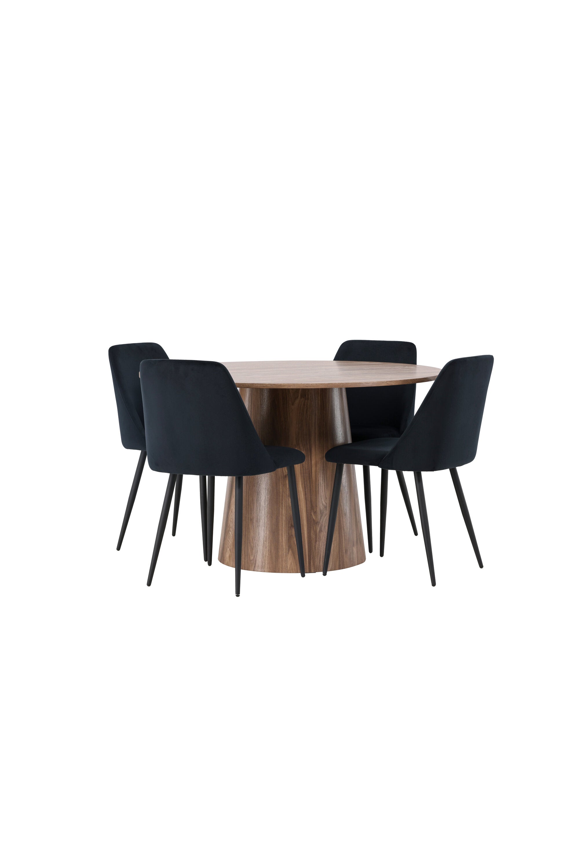 Lanzo Esszimmerset + Night ⌀120cm/4St. in Natur / Schwarz präsentiert im Onlineshop von KAQTU Design AG. Esszimmerset ist von Venture Home