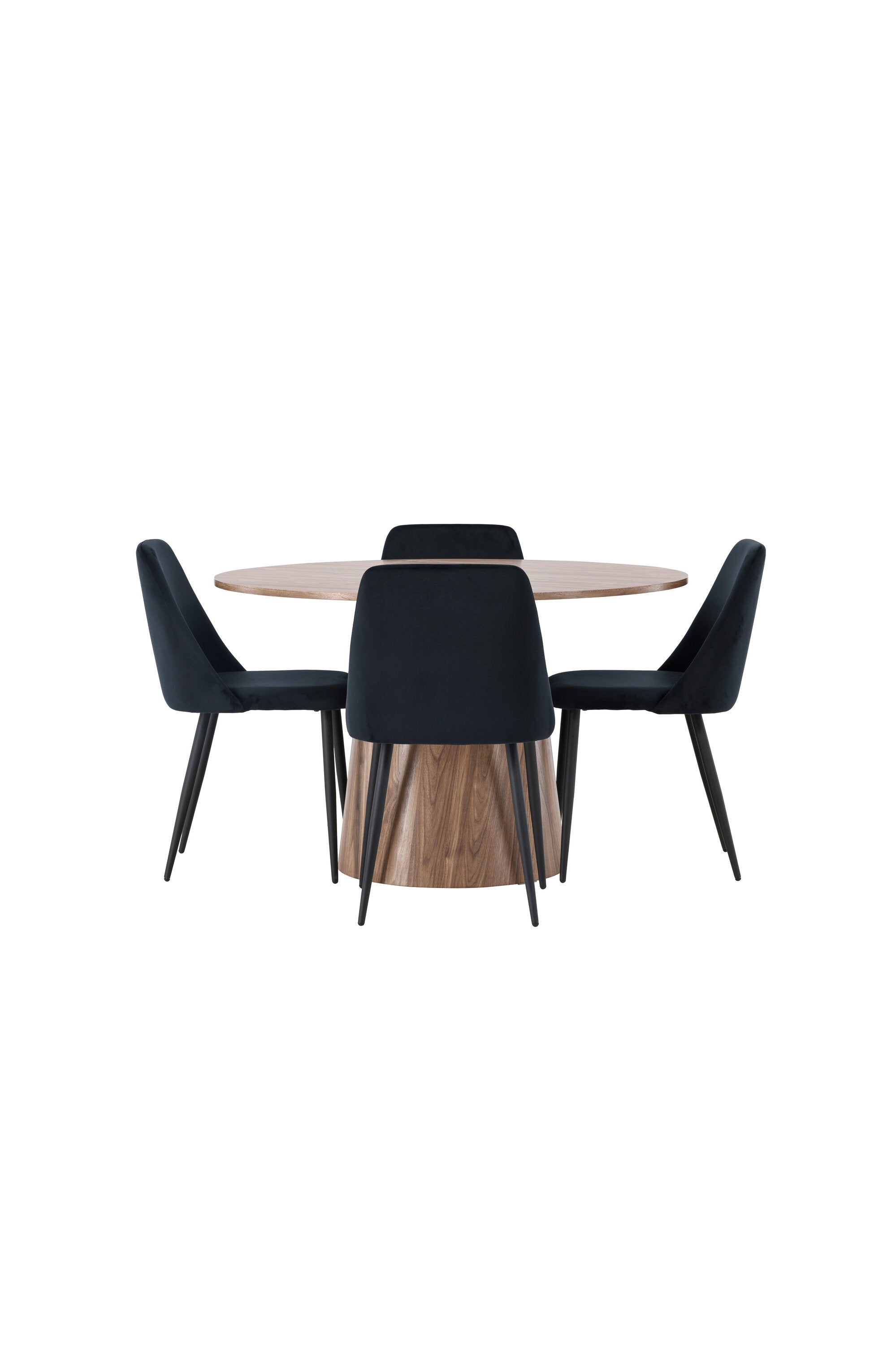 Lanzo Esszimmerset + Night ⌀120cm/4St. in Natur / Schwarz präsentiert im Onlineshop von KAQTU Design AG. Esszimmerset ist von Venture Home