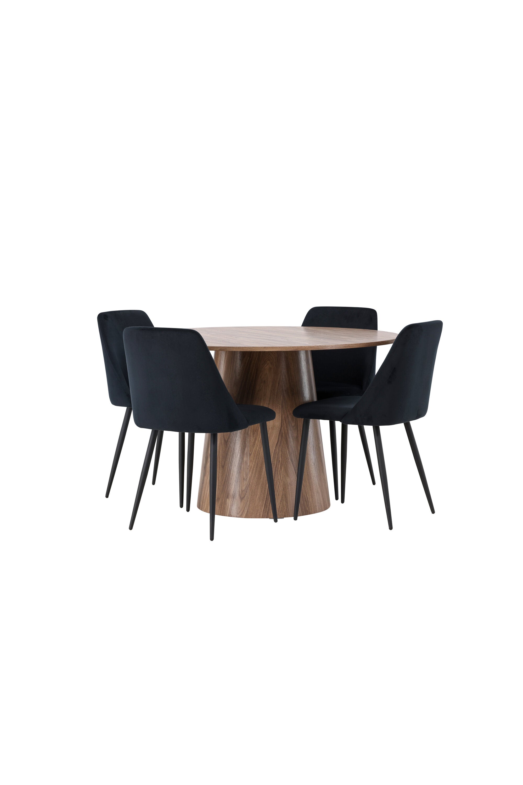 Lanzo Esszimmerset + Night ⌀120cm/4St. in Natur / Schwarz präsentiert im Onlineshop von KAQTU Design AG. Esszimmerset ist von Venture Home