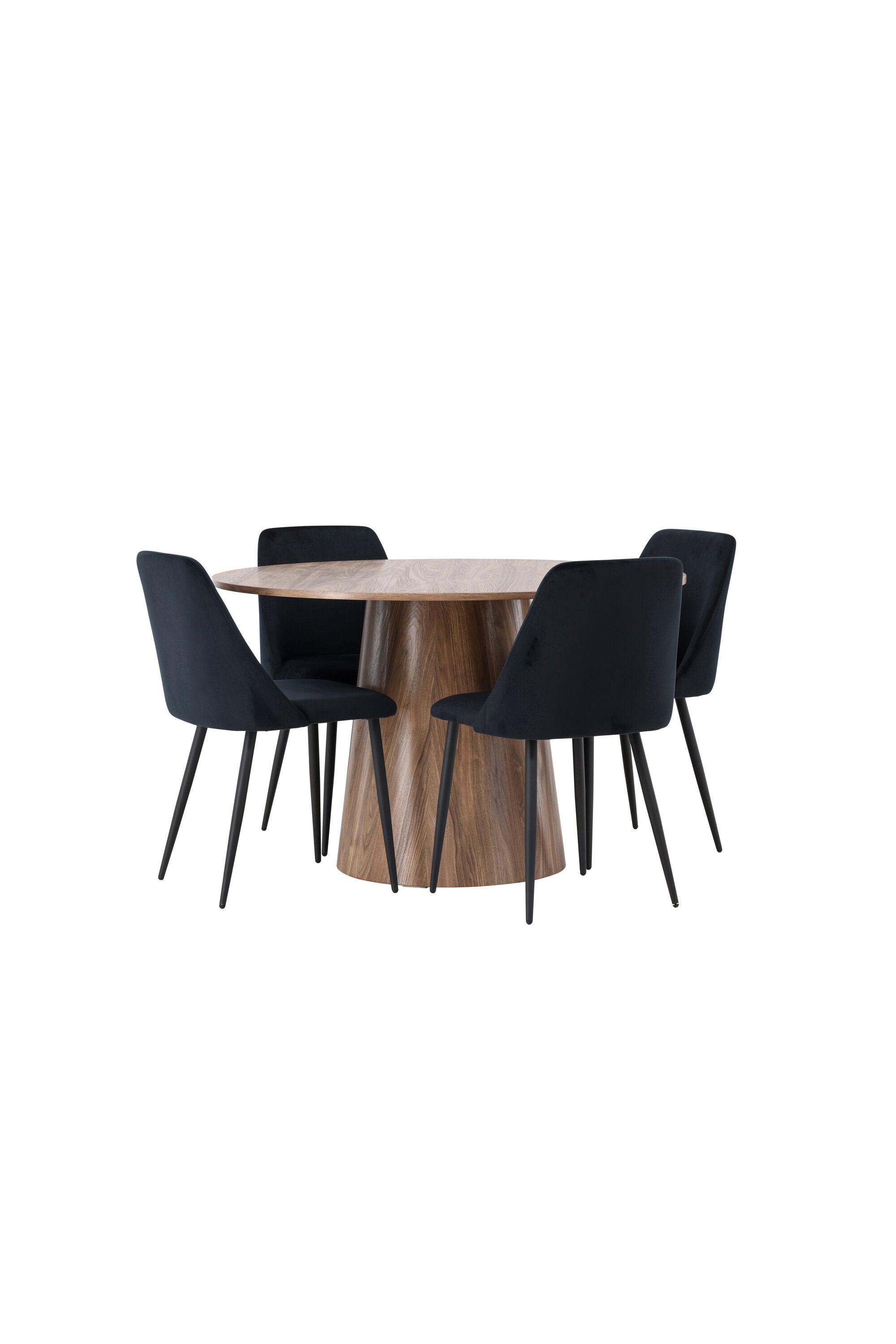 Lanzo Esszimmerset + Night ⌀120cm/4St. in Natur / Schwarz präsentiert im Onlineshop von KAQTU Design AG. Esszimmerset ist von Venture Home