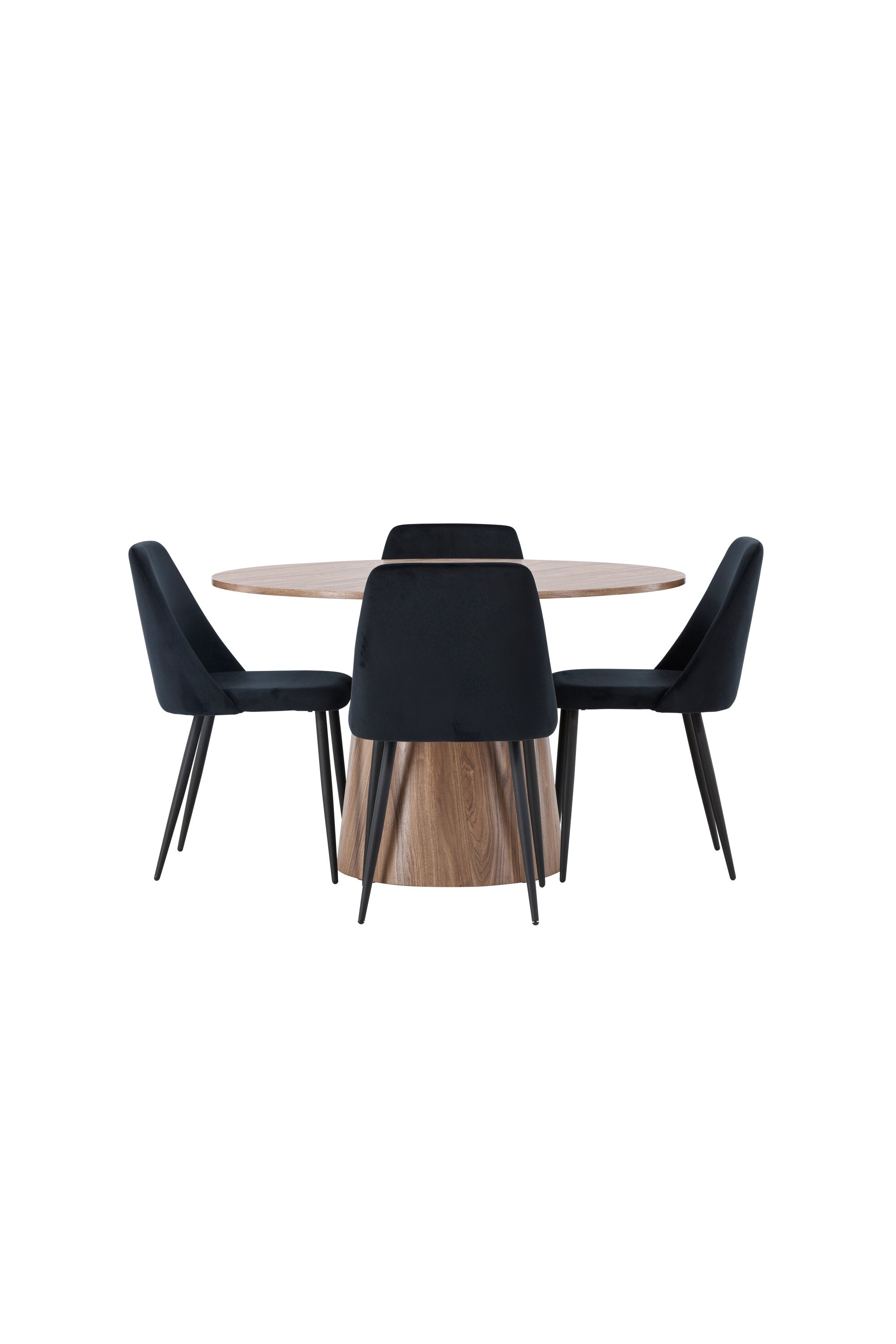 Lanzo Esszimmerset + Night ⌀120cm/4St. in Natur / Schwarz präsentiert im Onlineshop von KAQTU Design AG. Esszimmerset ist von Venture Home