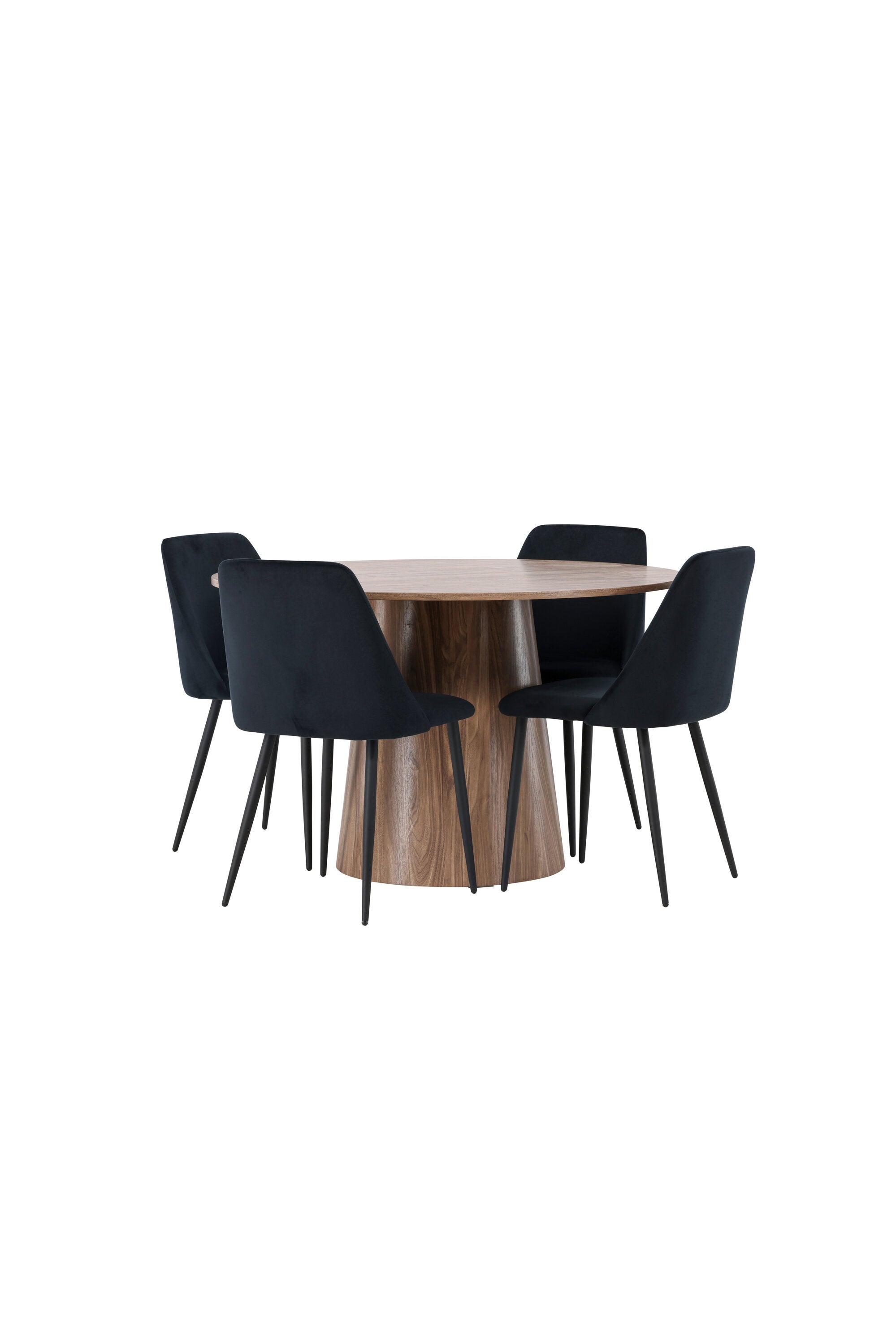 Lanzo Esszimmerset + Night ⌀120cm/4St. in Natur / Schwarz präsentiert im Onlineshop von KAQTU Design AG. Esszimmerset ist von Venture Home