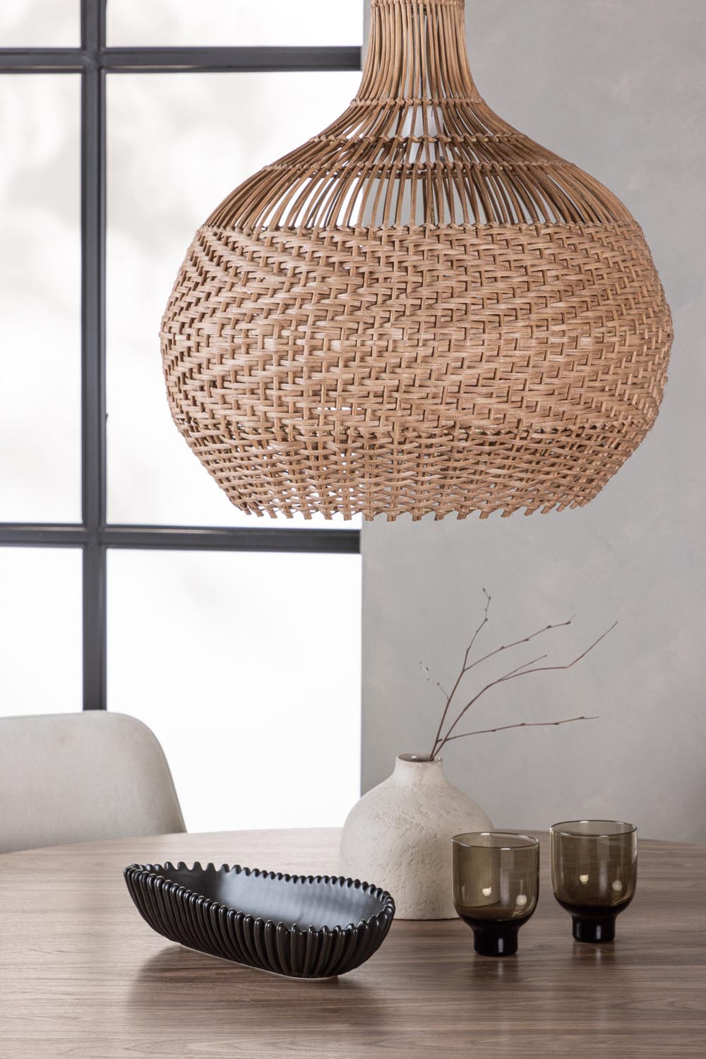 Lanzo Esszimmerset + Rosie ⌀120cm/4St. in Natur / Beige / Schwarz präsentiert im Onlineshop von KAQTU Design AG. Esszimmerset ist von Venture Home