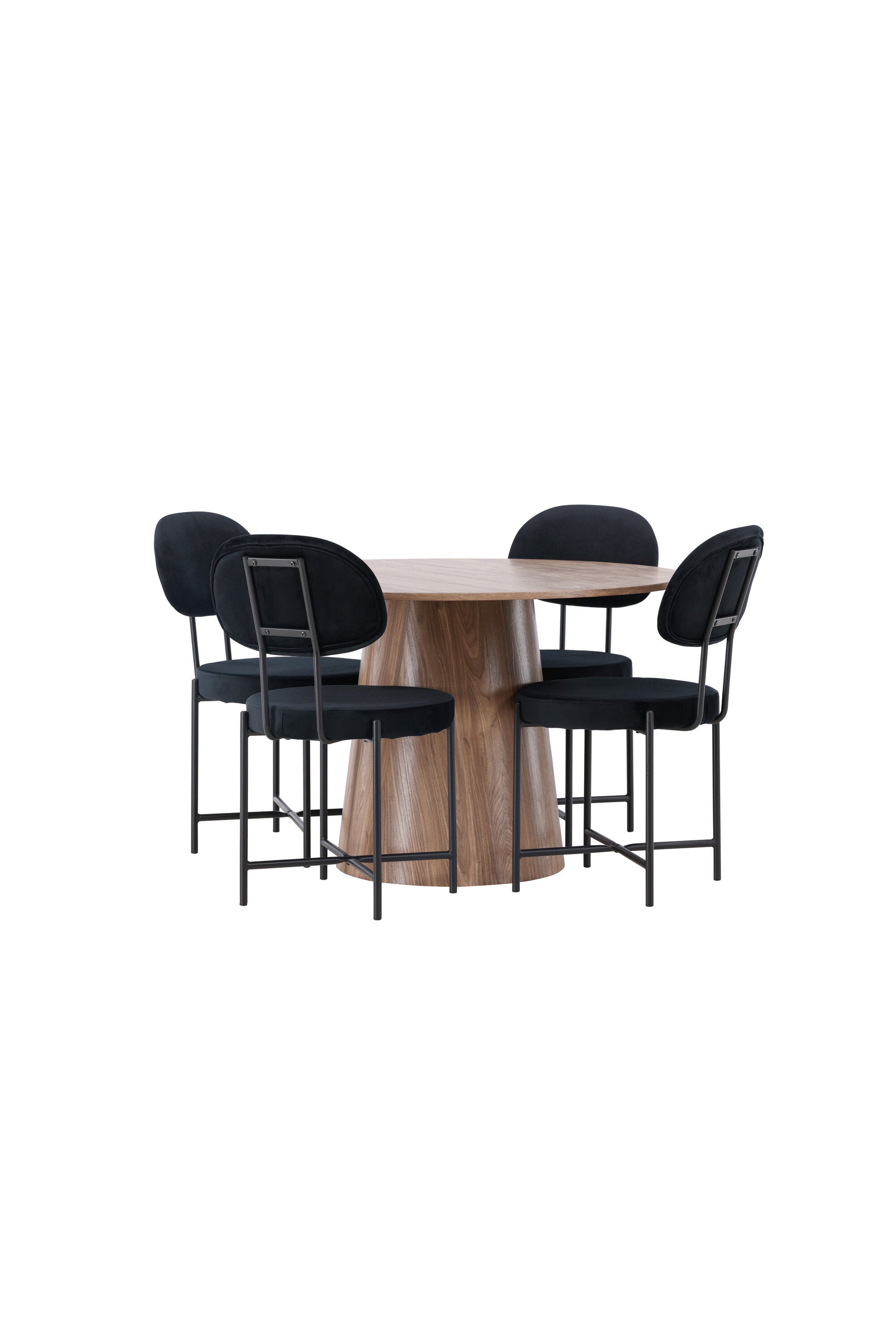 Lanzo Esszimmerset + Stella ⌀120cm/4St. in Natur / Schwarz präsentiert im Onlineshop von KAQTU Design AG. Esszimmerset ist von Venture Home