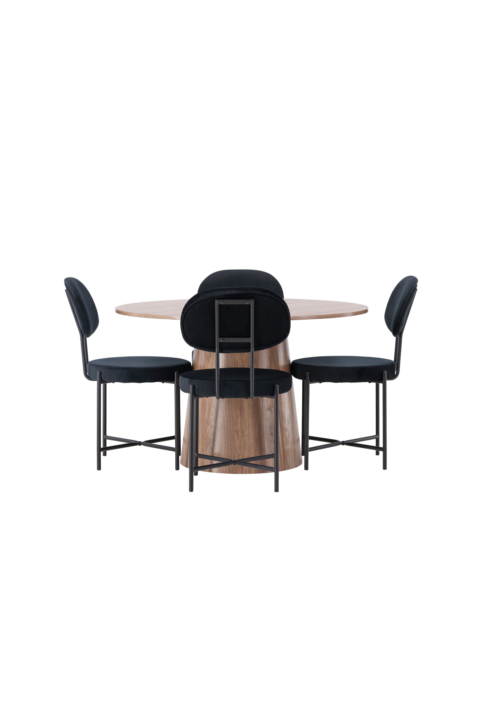 Lanzo Esszimmerset + Stella ⌀120cm/4St. in Natur / Schwarz präsentiert im Onlineshop von KAQTU Design AG. Esszimmerset ist von Venture Home