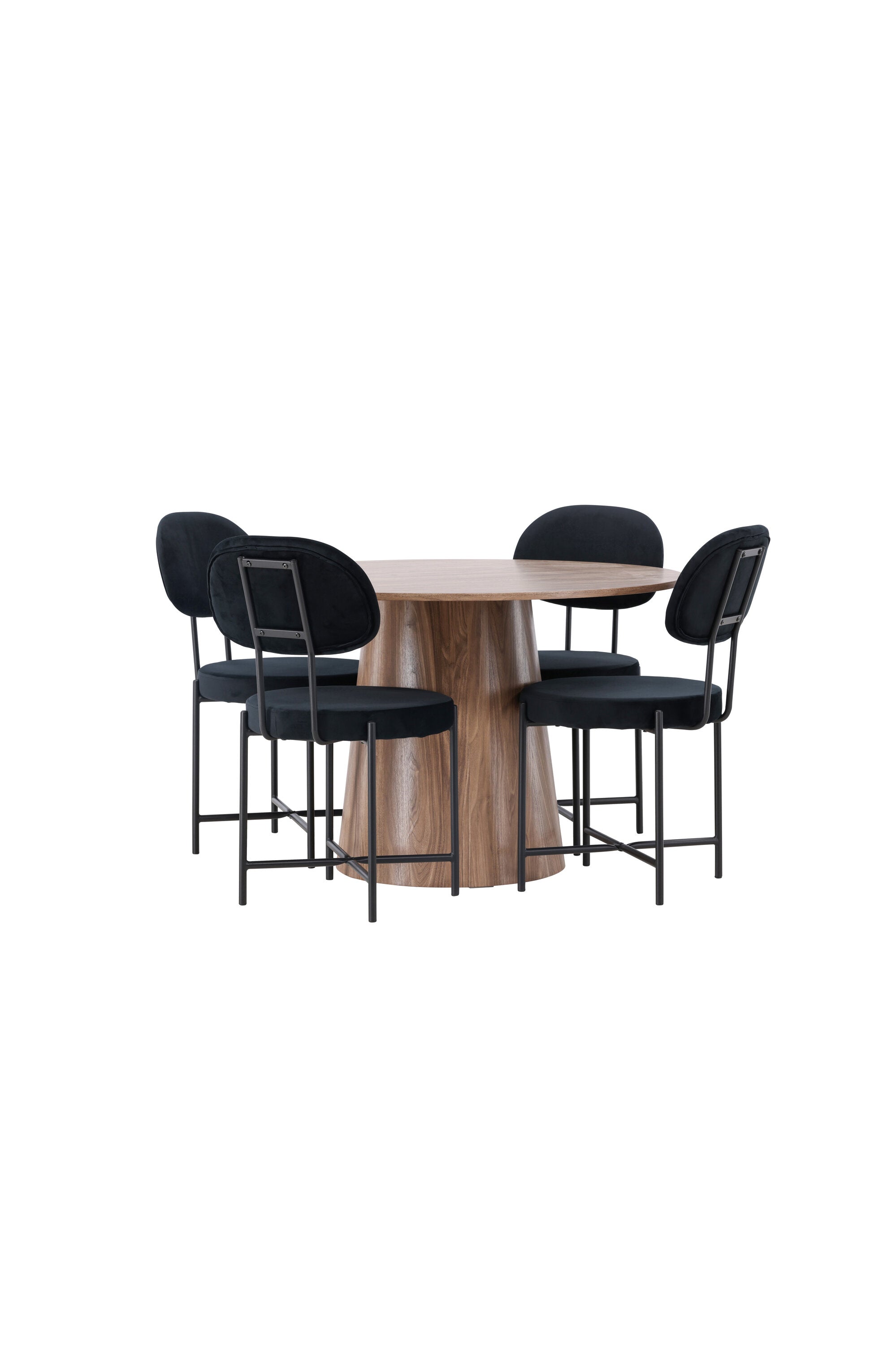 Lanzo Esszimmerset + Stella ⌀120cm/4St. in Natur / Schwarz präsentiert im Onlineshop von KAQTU Design AG. Esszimmerset ist von Venture Home