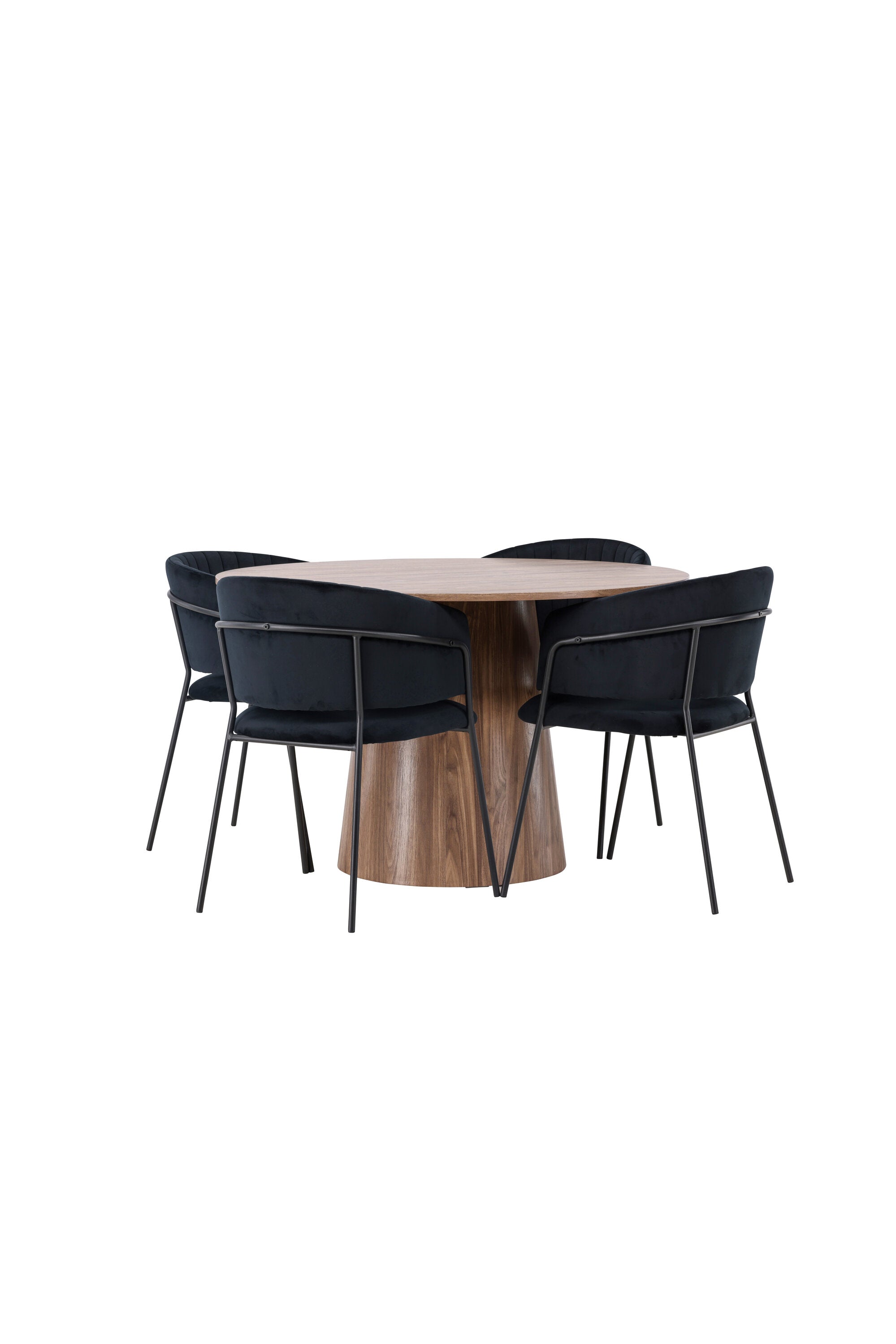 Lanzo Esszimmerset + Selma ⌀120cm/4St. in Natur / Schwarz präsentiert im Onlineshop von KAQTU Design AG. Esszimmerset ist von Venture Home
