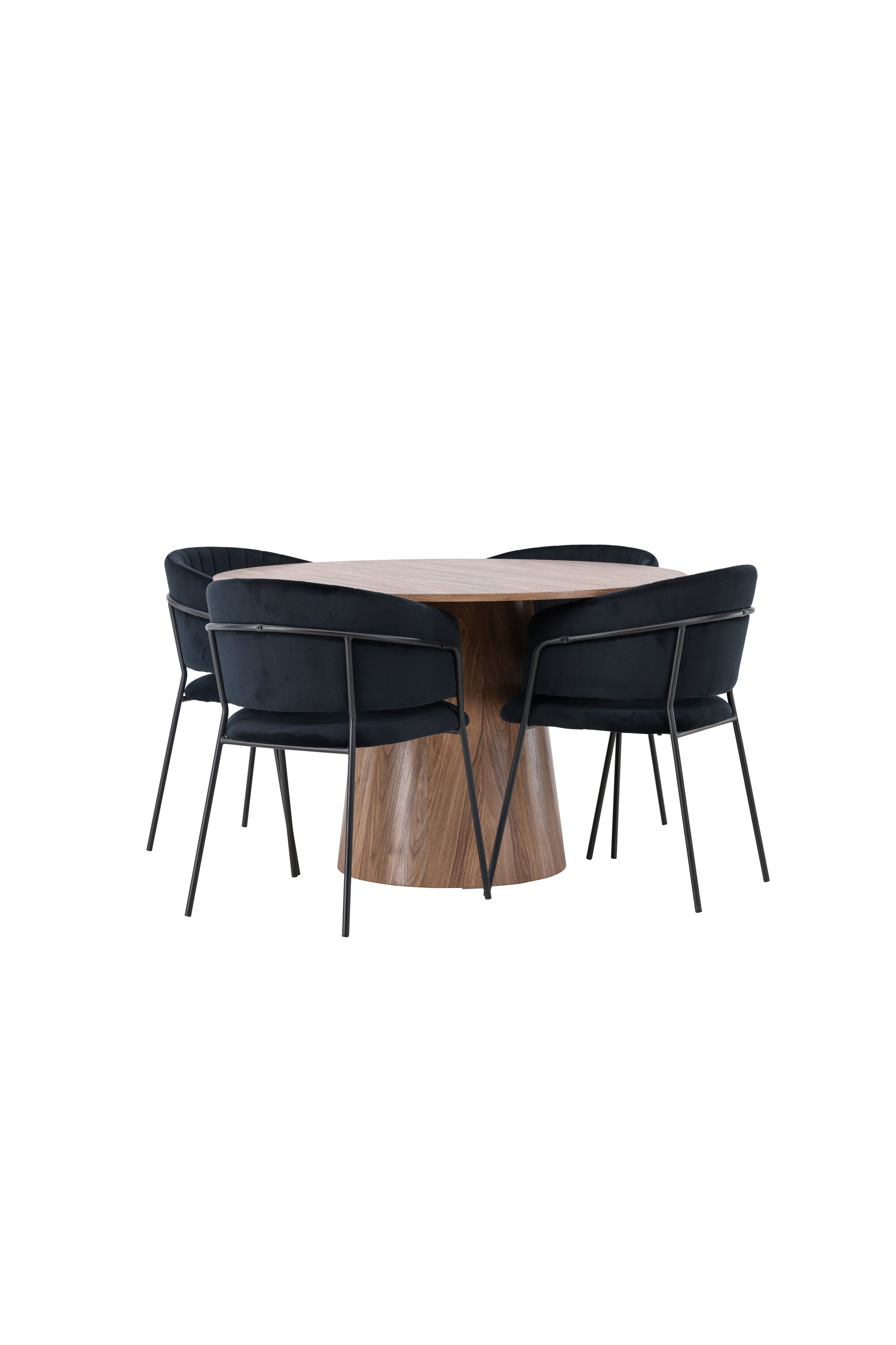 Lanzo Esszimmerset + Selma ⌀120cm/4St. in Natur / Schwarz präsentiert im Onlineshop von KAQTU Design AG. Esszimmerset ist von Venture Home