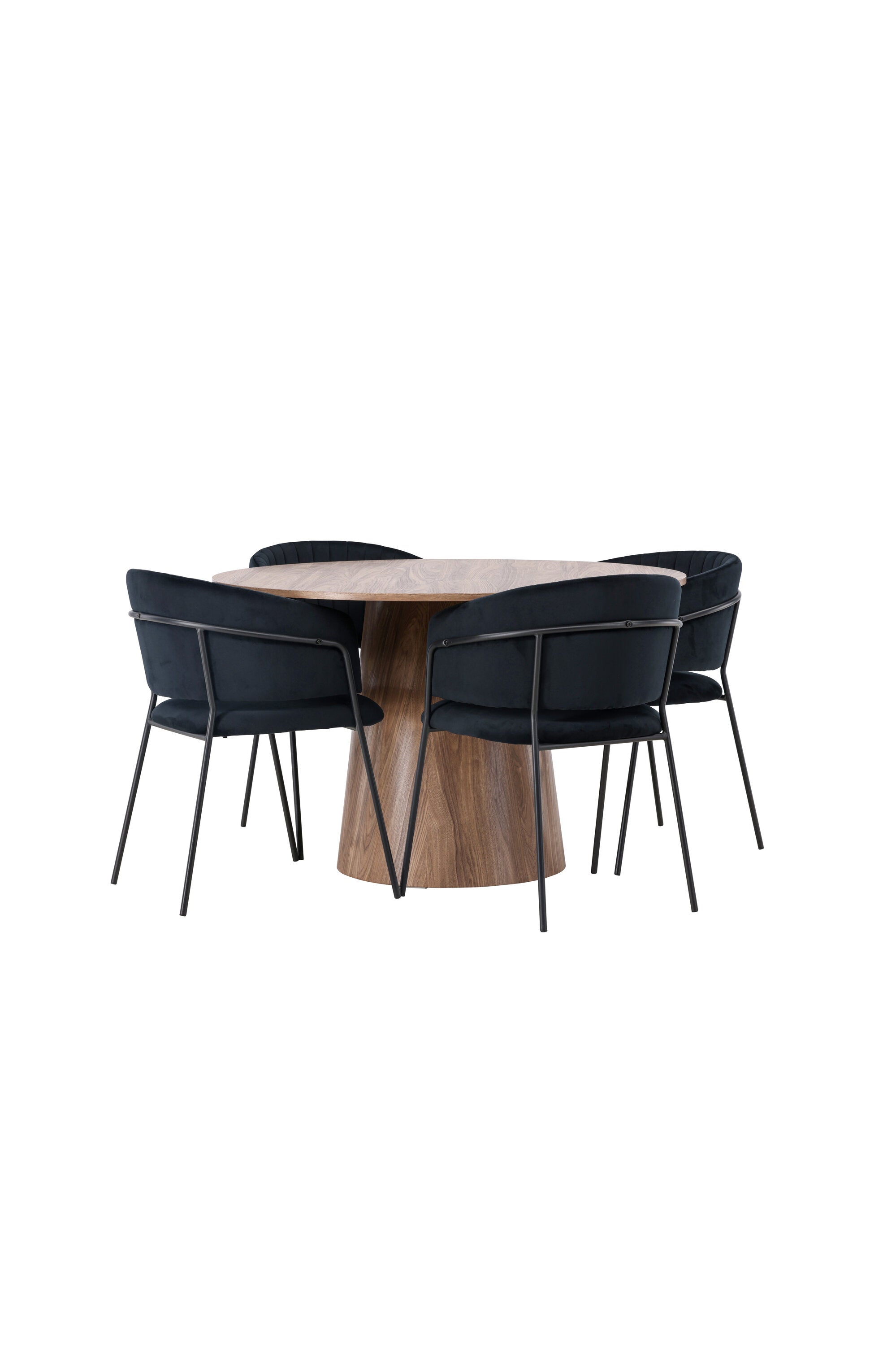 Lanzo Esszimmerset + Selma ⌀120cm/4St. in Natur / Schwarz präsentiert im Onlineshop von KAQTU Design AG. Esszimmerset ist von Venture Home
