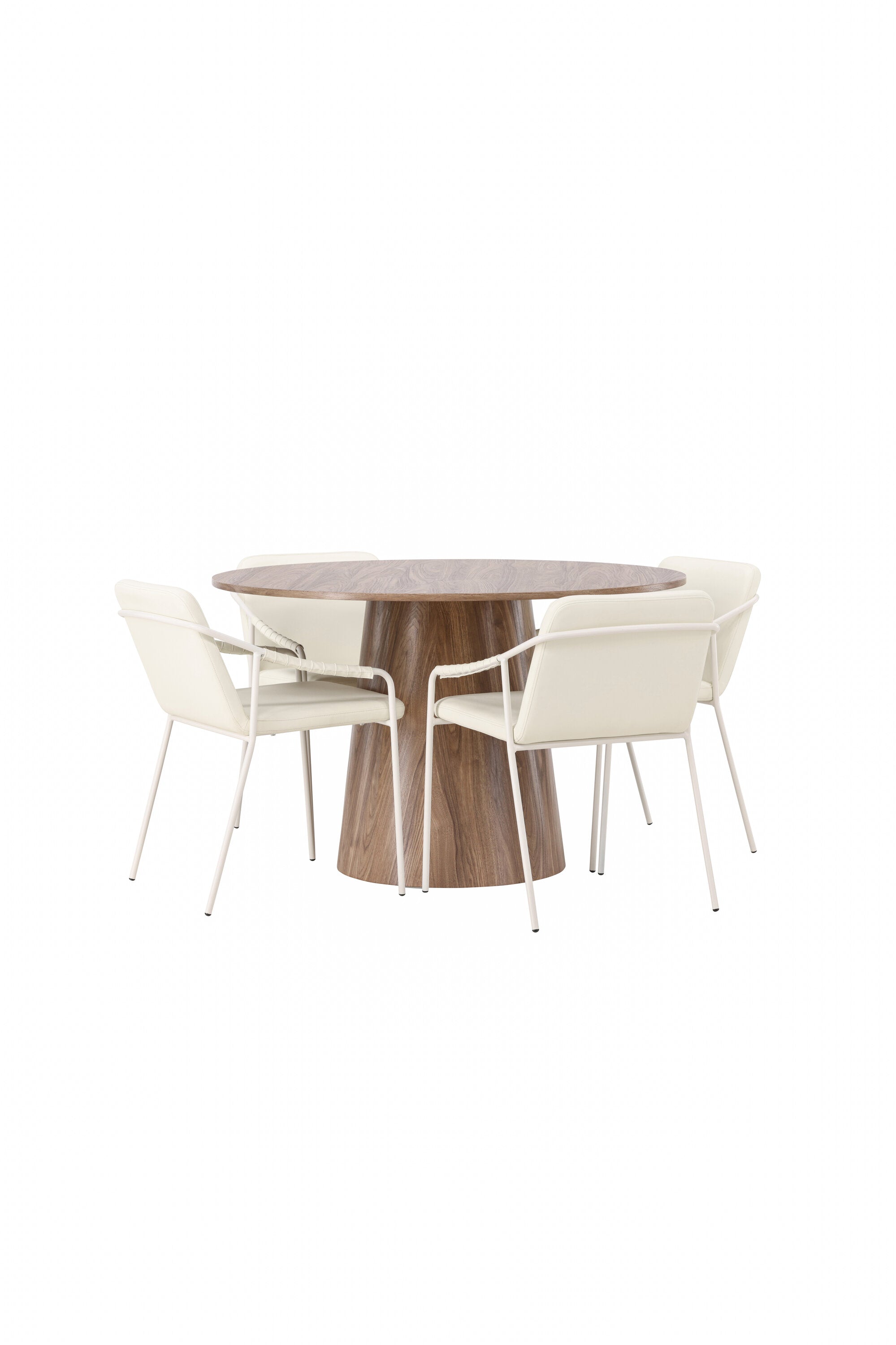 Lanzo Esszimmerset + Tvist ⌀120cm/4St. in Beige präsentiert im Onlineshop von KAQTU Design AG. Esszimmerset ist von Venture Home