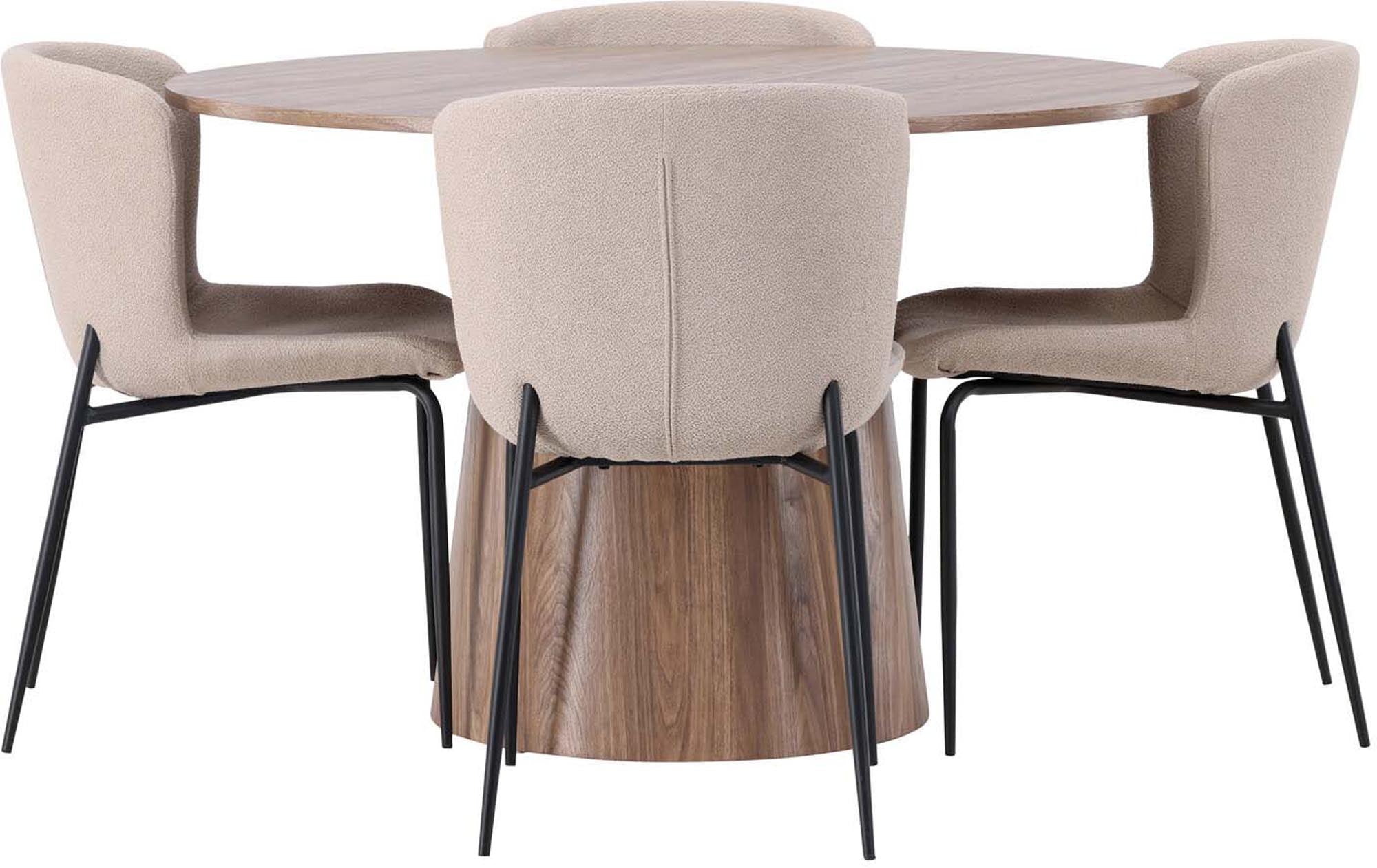 Entdecken Sie das stilvolle Lanzo Esszimmerset + Modesto von Venture Home. Moderner Esstisch und bequeme Stühle für gesellige Runden.