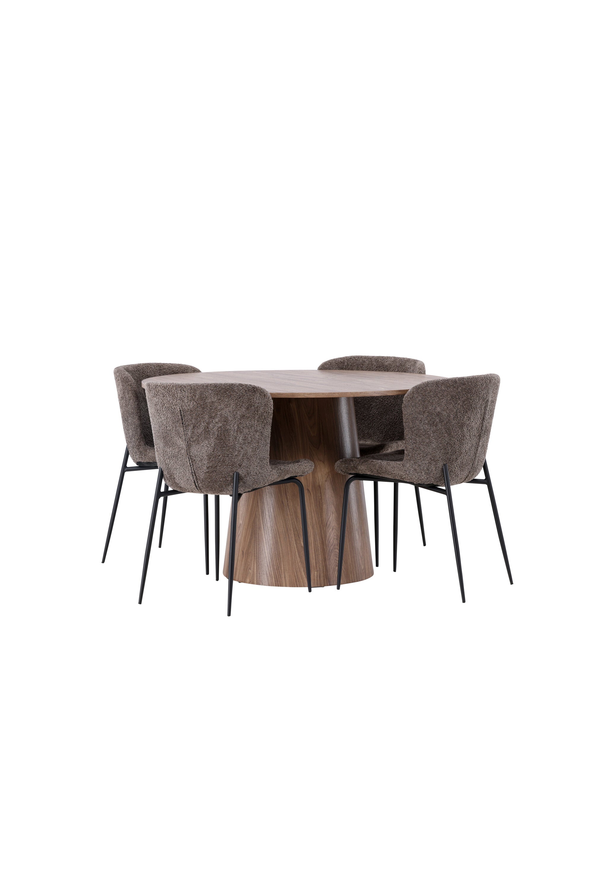 Lanzo Esszimmerset + Modesto ⌀120cm/4St. in Schwarz / Dunkelgrau präsentiert im Onlineshop von KAQTU Design AG. Esszimmerset ist von Venture Home