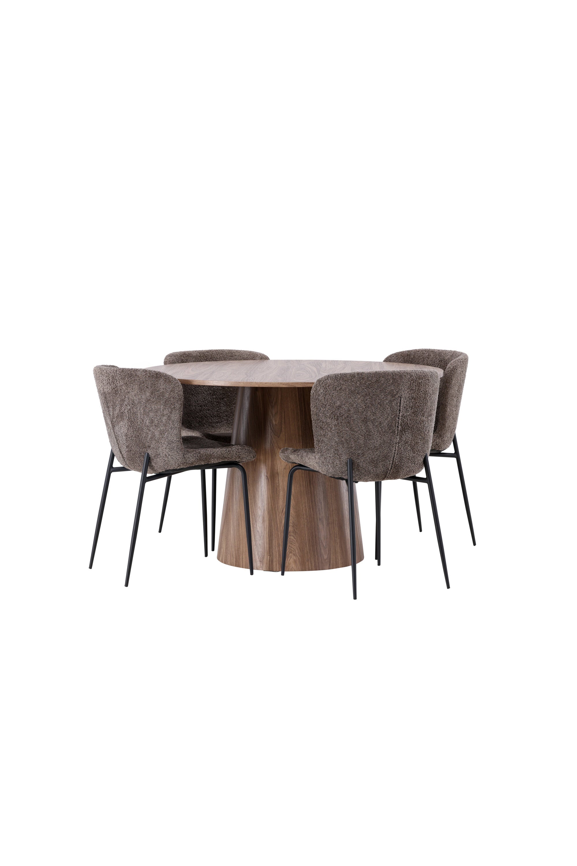 Lanzo Esszimmerset + Modesto ⌀120cm/4St. in Schwarz / Dunkelgrau präsentiert im Onlineshop von KAQTU Design AG. Esszimmerset ist von Venture Home