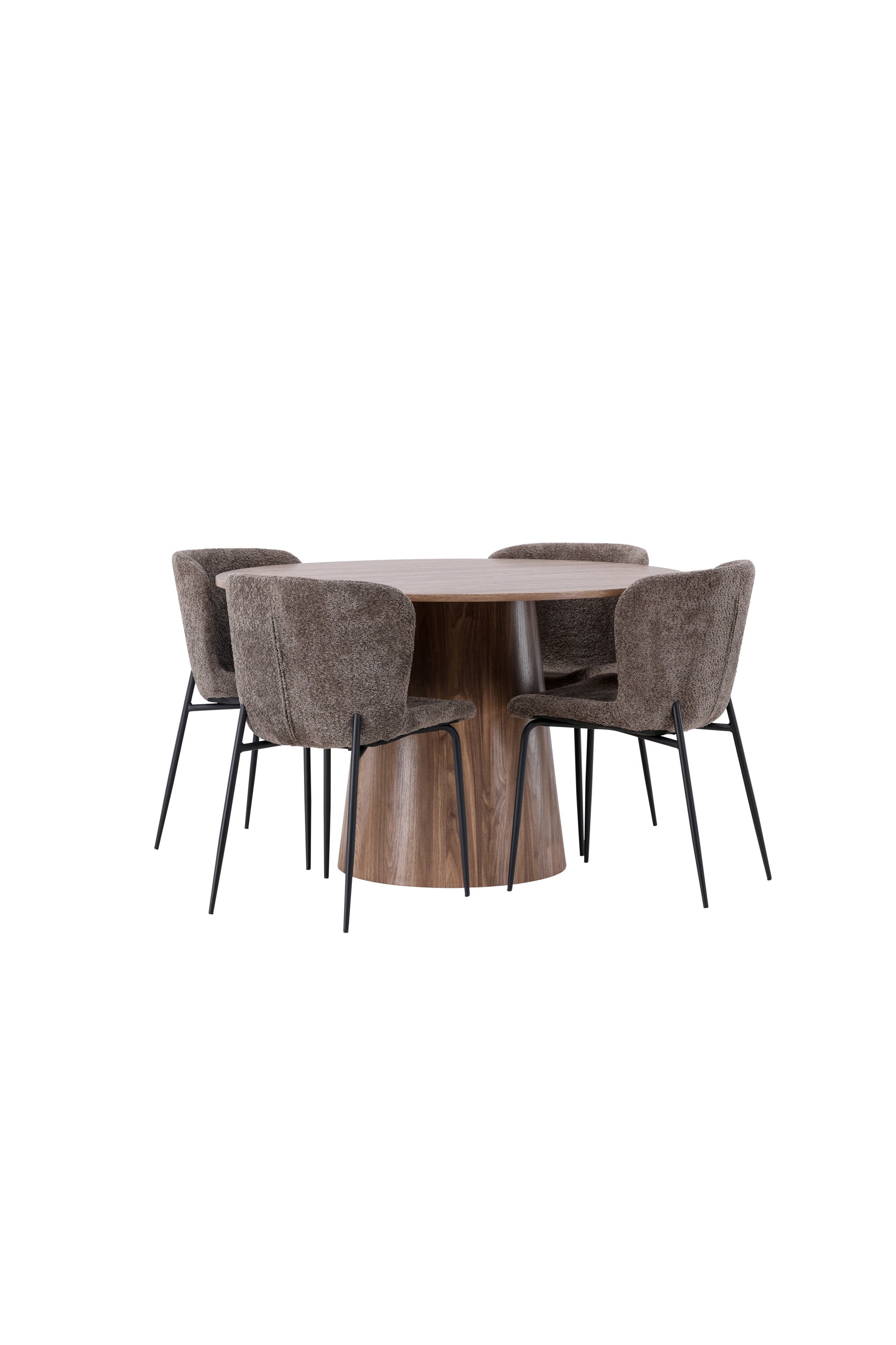 Lanzo Esszimmerset + Modesto ⌀120cm/4St. in Schwarz / Dunkelgrau präsentiert im Onlineshop von KAQTU Design AG. Esszimmerset ist von Venture Home