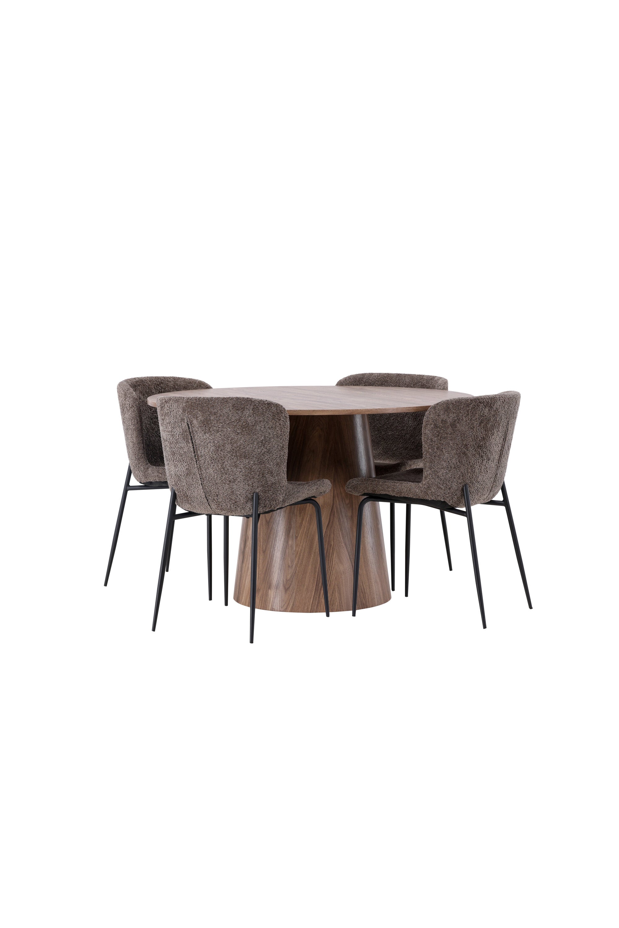 Lanzo Esszimmerset + Modesto ⌀120cm/4St. in Schwarz / Dunkelgrau präsentiert im Onlineshop von KAQTU Design AG. Esszimmerset ist von Venture Home