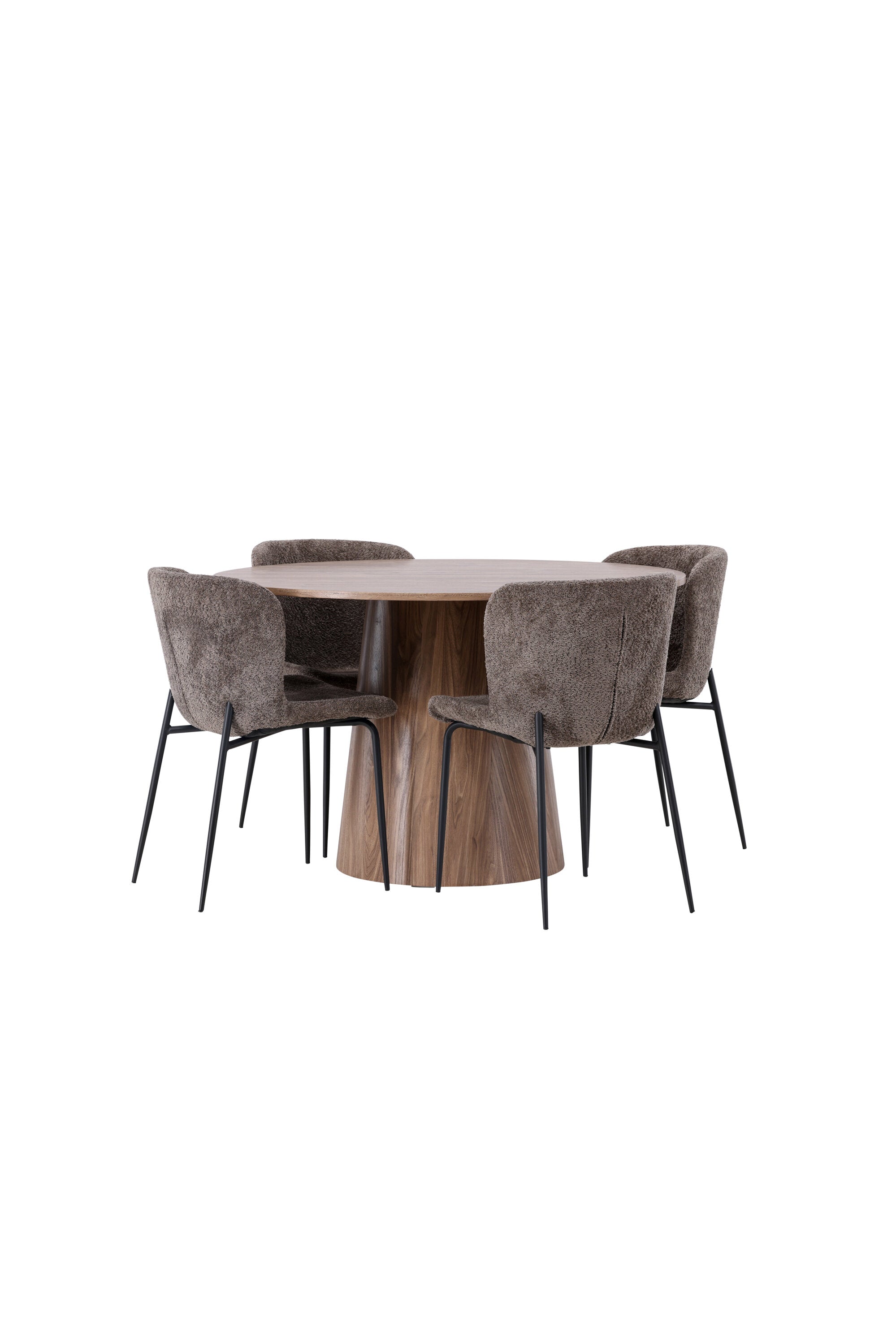 Lanzo Esszimmerset + Modesto ⌀120cm/4St. in Schwarz / Dunkelgrau präsentiert im Onlineshop von KAQTU Design AG. Esszimmerset ist von Venture Home