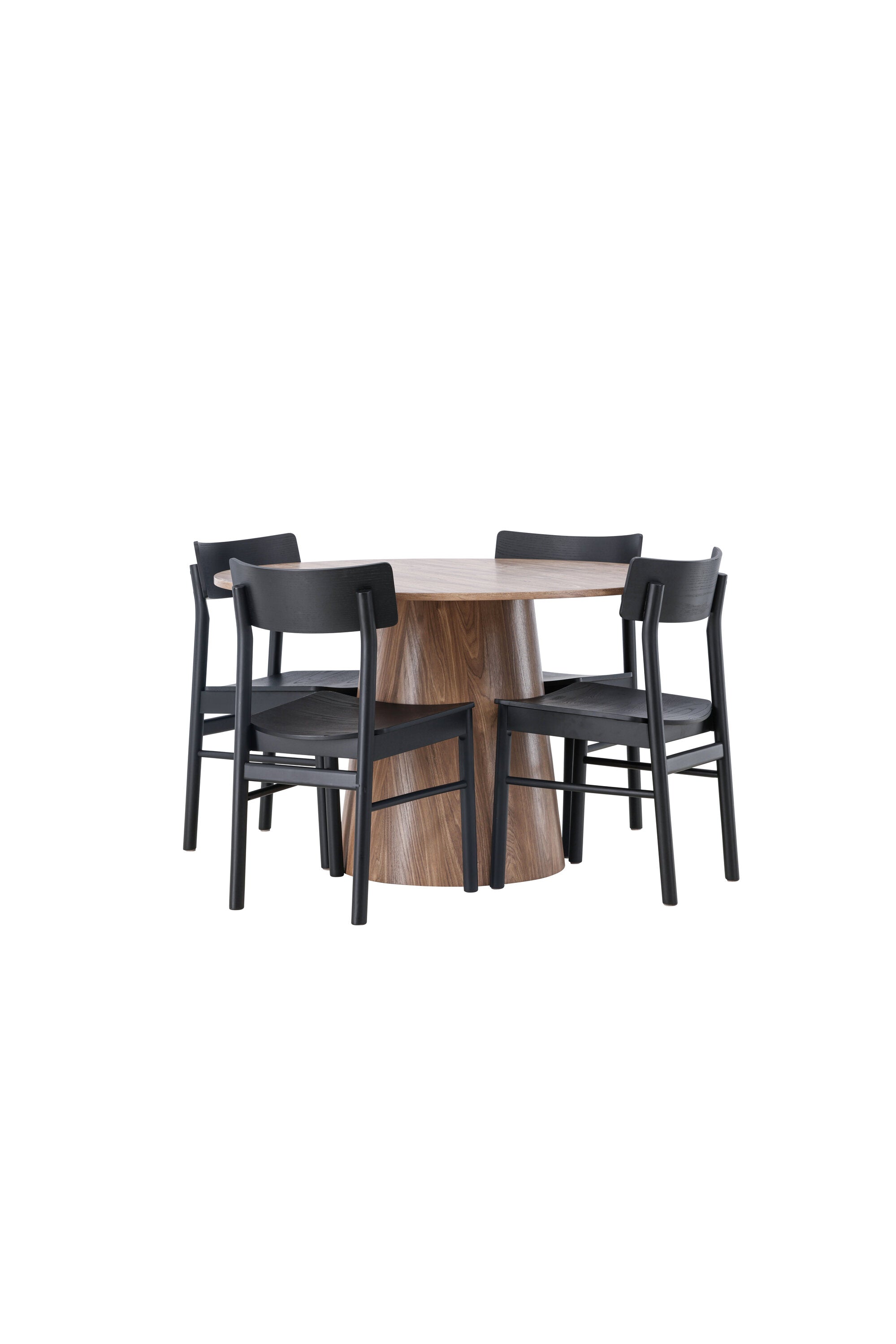 Lanzo Esszimmerset + Montros ⌀120cm/4St. in Natur / Schwarz präsentiert im Onlineshop von KAQTU Design AG. Esszimmerset ist von Venture Home