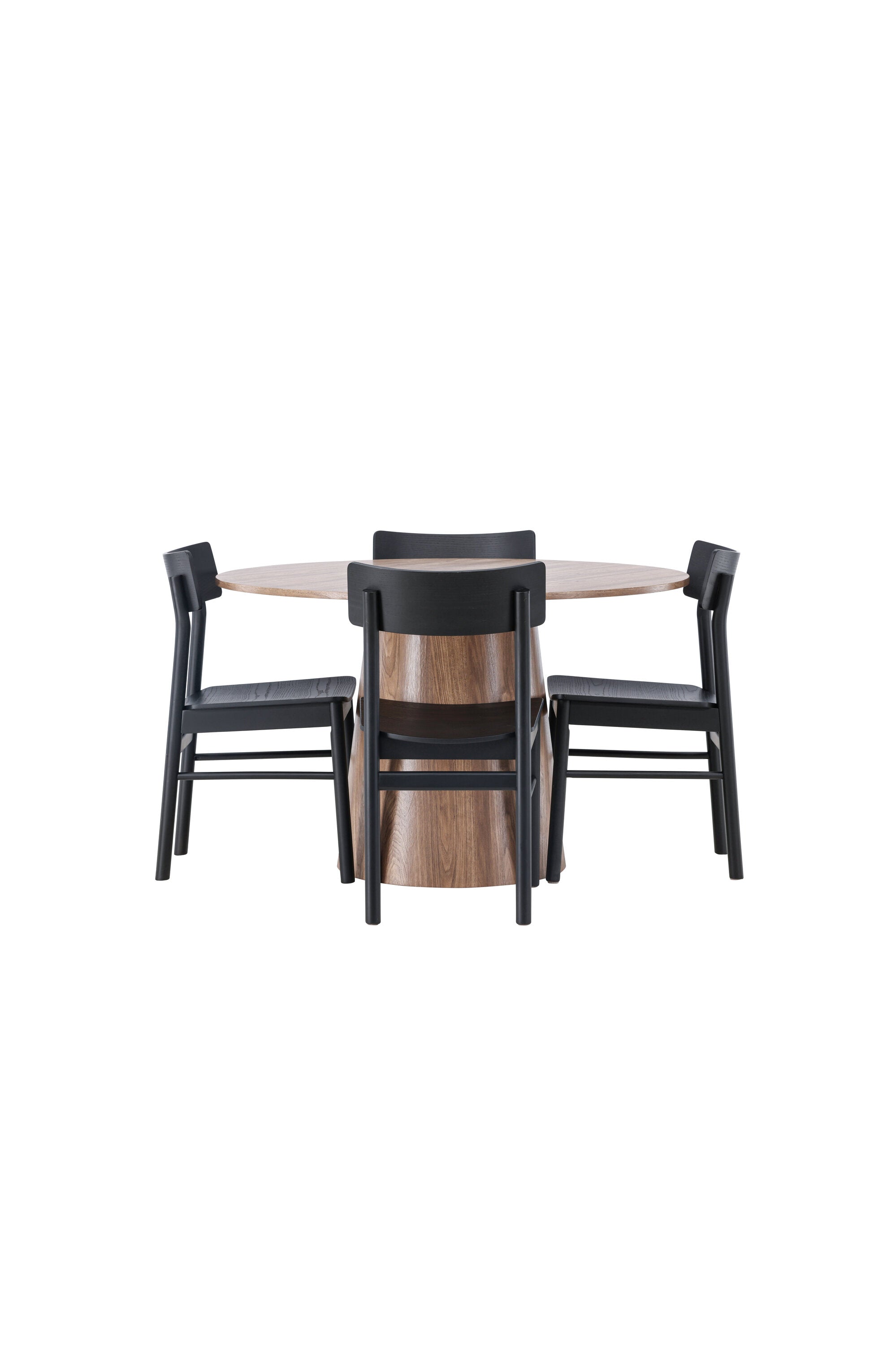 Lanzo Esszimmerset + Montros ⌀120cm/4St. in Natur / Schwarz präsentiert im Onlineshop von KAQTU Design AG. Esszimmerset ist von Venture Home