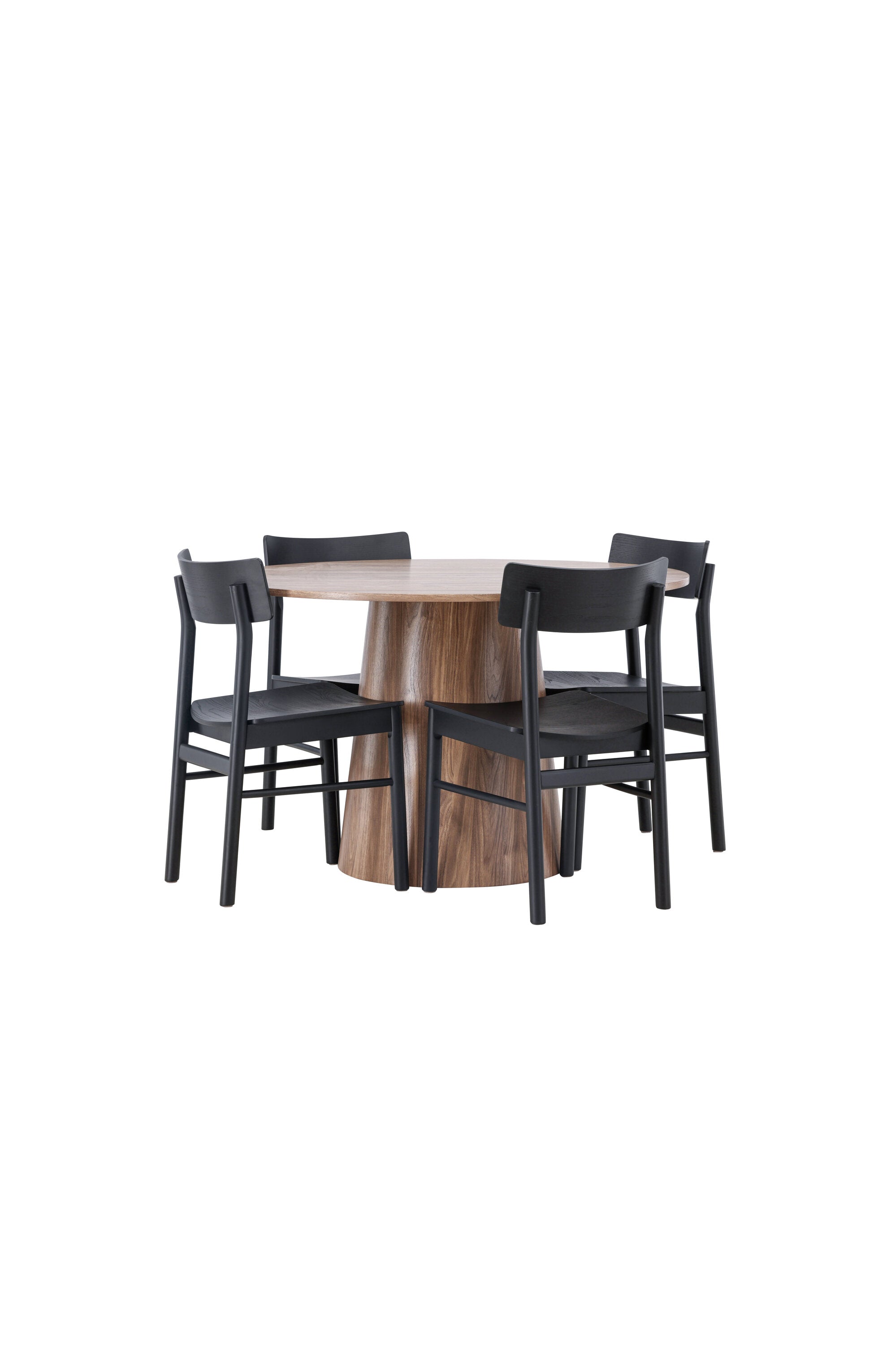 Lanzo Esszimmerset + Montros ⌀120cm/4St. in Natur / Schwarz präsentiert im Onlineshop von KAQTU Design AG. Esszimmerset ist von Venture Home