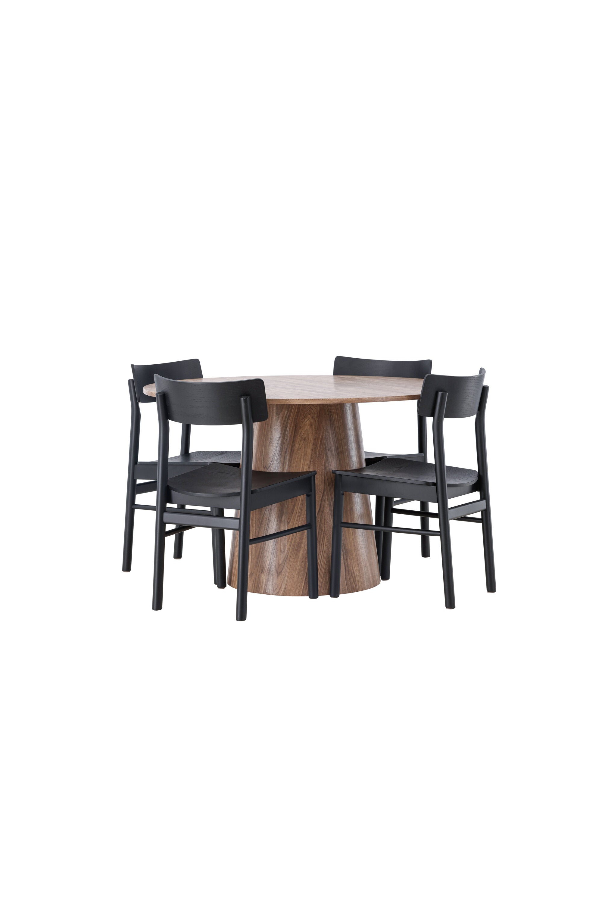 Lanzo Esszimmerset + Montros ⌀120cm/4St. in Natur / Schwarz präsentiert im Onlineshop von KAQTU Design AG. Esszimmerset ist von Venture Home