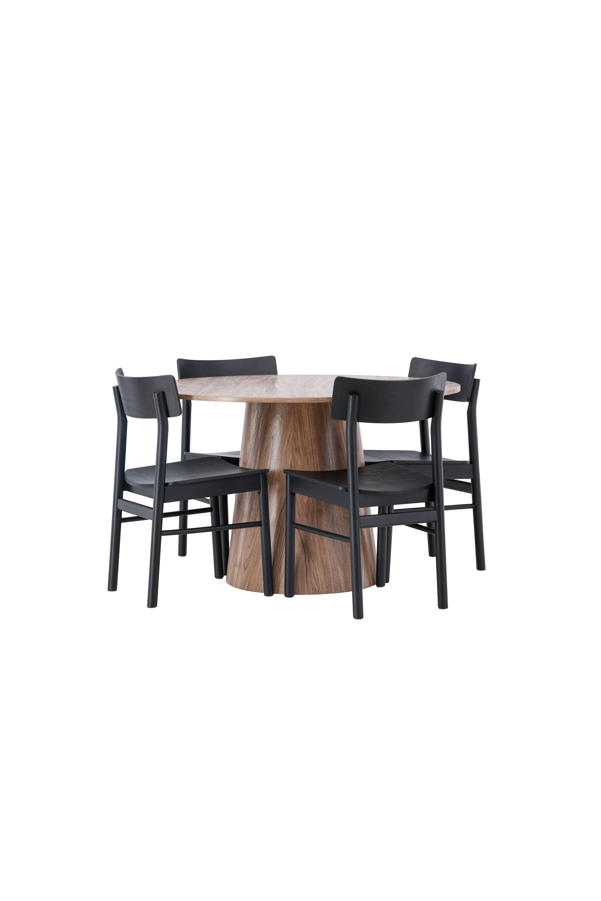 Lanzo Esszimmerset + Montros ⌀120cm/4St. in Natur / Schwarz präsentiert im Onlineshop von KAQTU Design AG. Esszimmerset ist von Venture Home