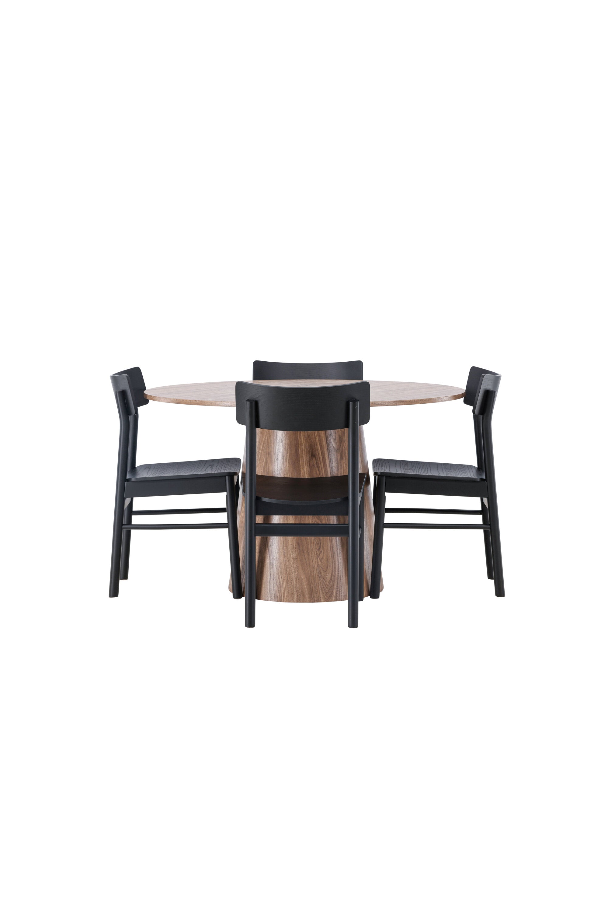 Lanzo Esszimmerset + Montros ⌀120cm/4St. in Natur / Schwarz präsentiert im Onlineshop von KAQTU Design AG. Esszimmerset ist von Venture Home