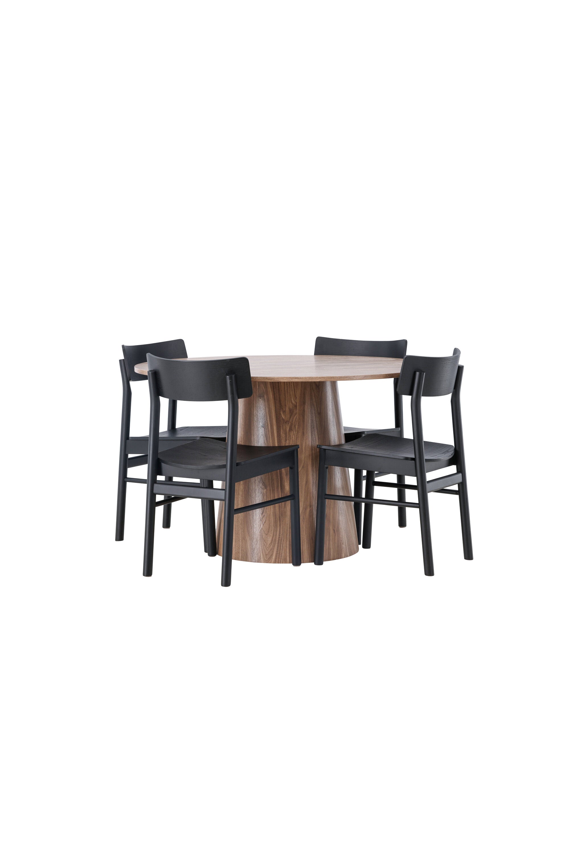 Lanzo Esszimmerset + Montros ⌀120cm/4St. in Natur / Schwarz präsentiert im Onlineshop von KAQTU Design AG. Esszimmerset ist von Venture Home