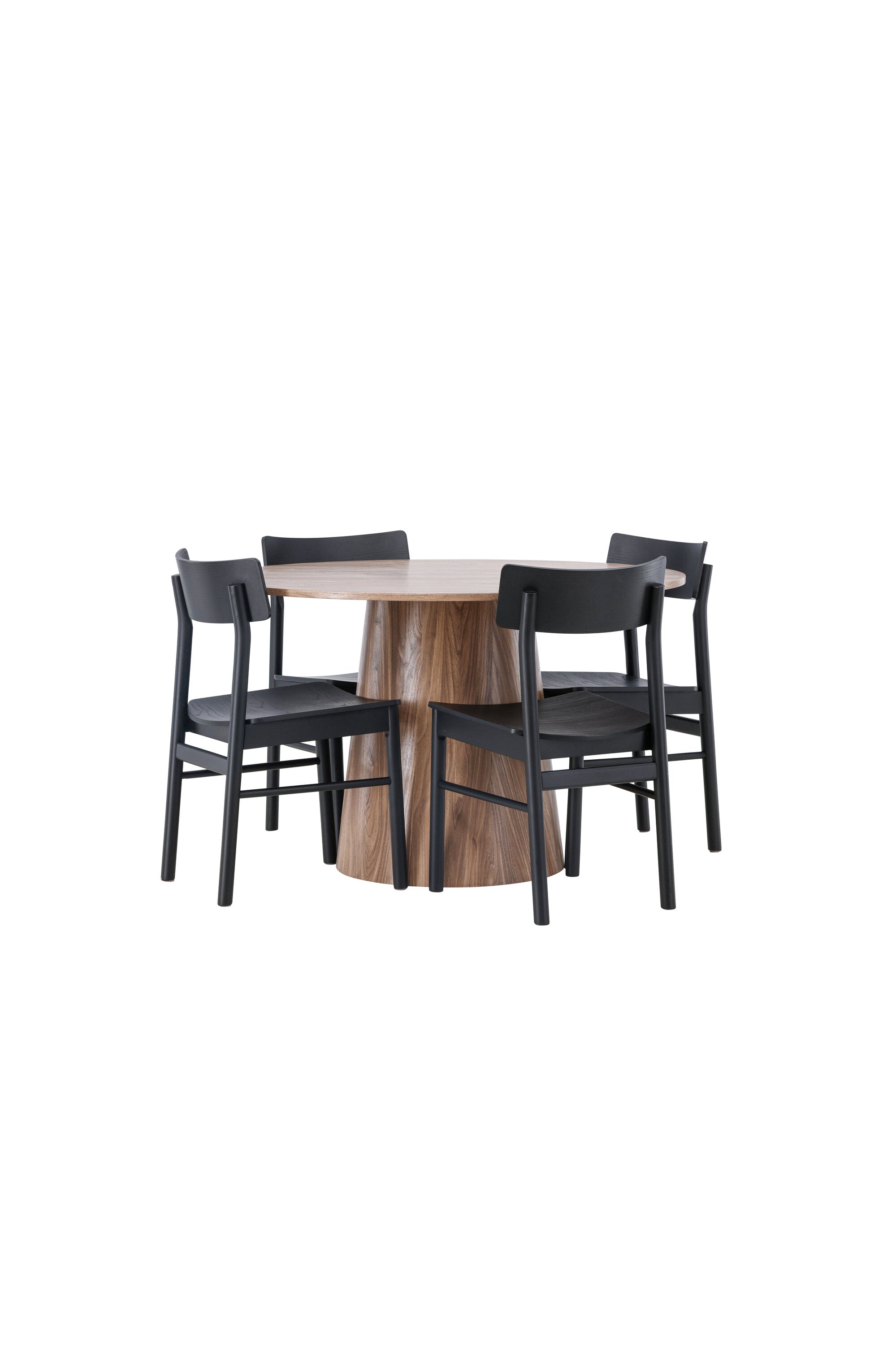 Lanzo Esszimmerset + Montros ⌀120cm/4St. in Natur / Schwarz präsentiert im Onlineshop von KAQTU Design AG. Esszimmerset ist von Venture Home