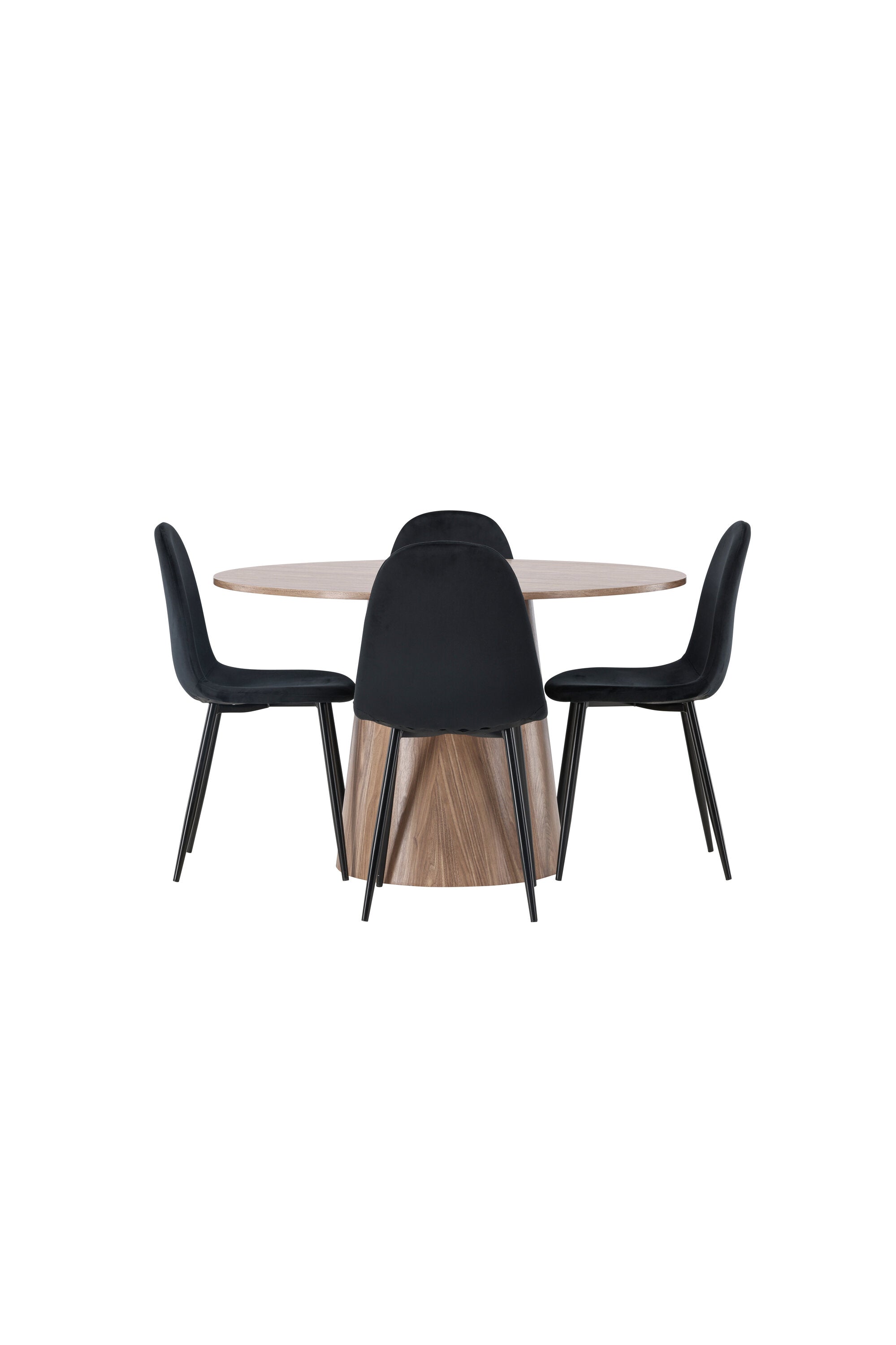 Lanzo Esszimmerset + Polar ⌀120cm/4St. in Natur / Schwarz präsentiert im Onlineshop von KAQTU Design AG. Esszimmerset ist von Venture Home