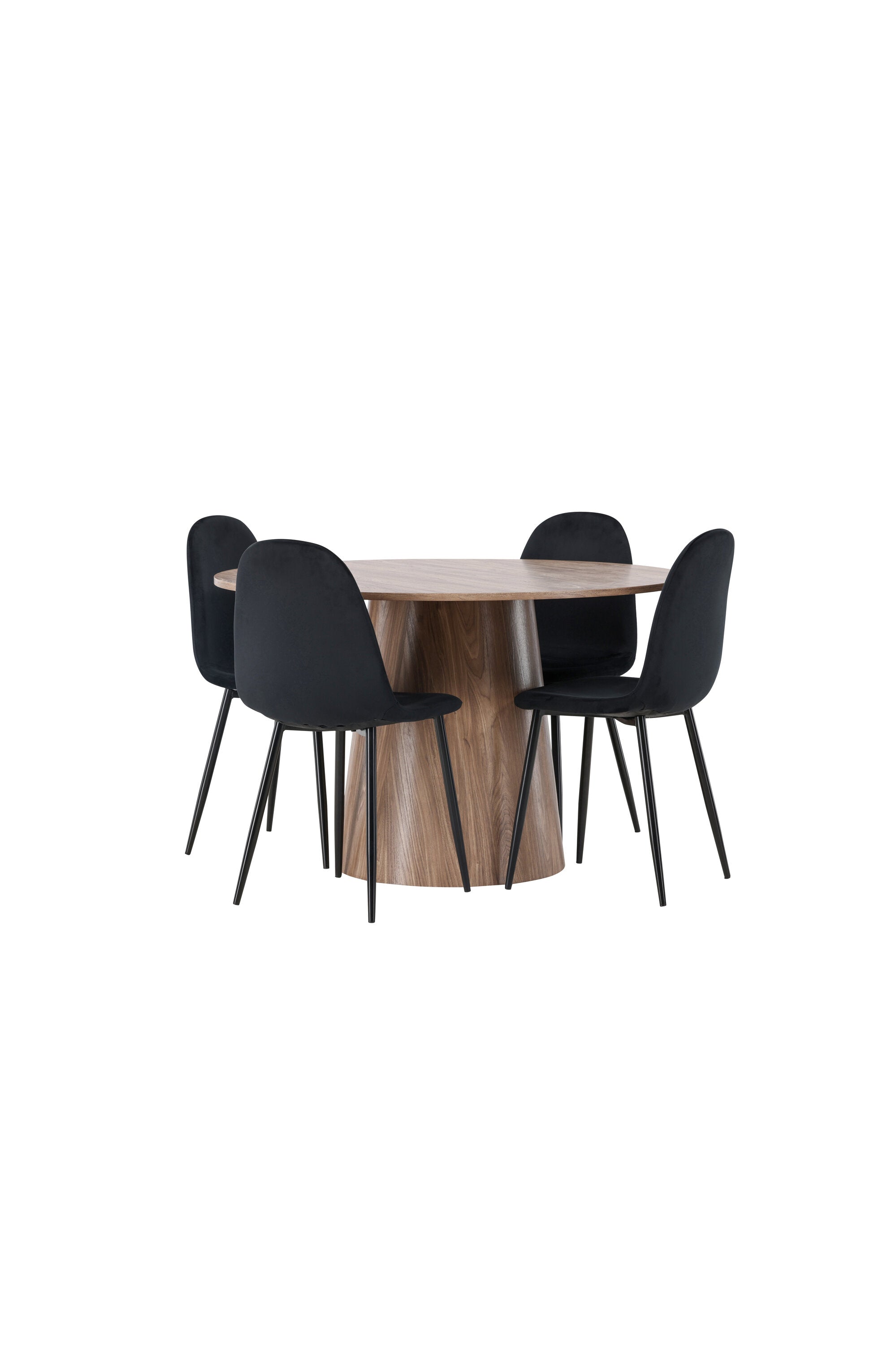 Lanzo Esszimmerset + Polar ⌀120cm/4St. in Natur / Schwarz präsentiert im Onlineshop von KAQTU Design AG. Esszimmerset ist von Venture Home