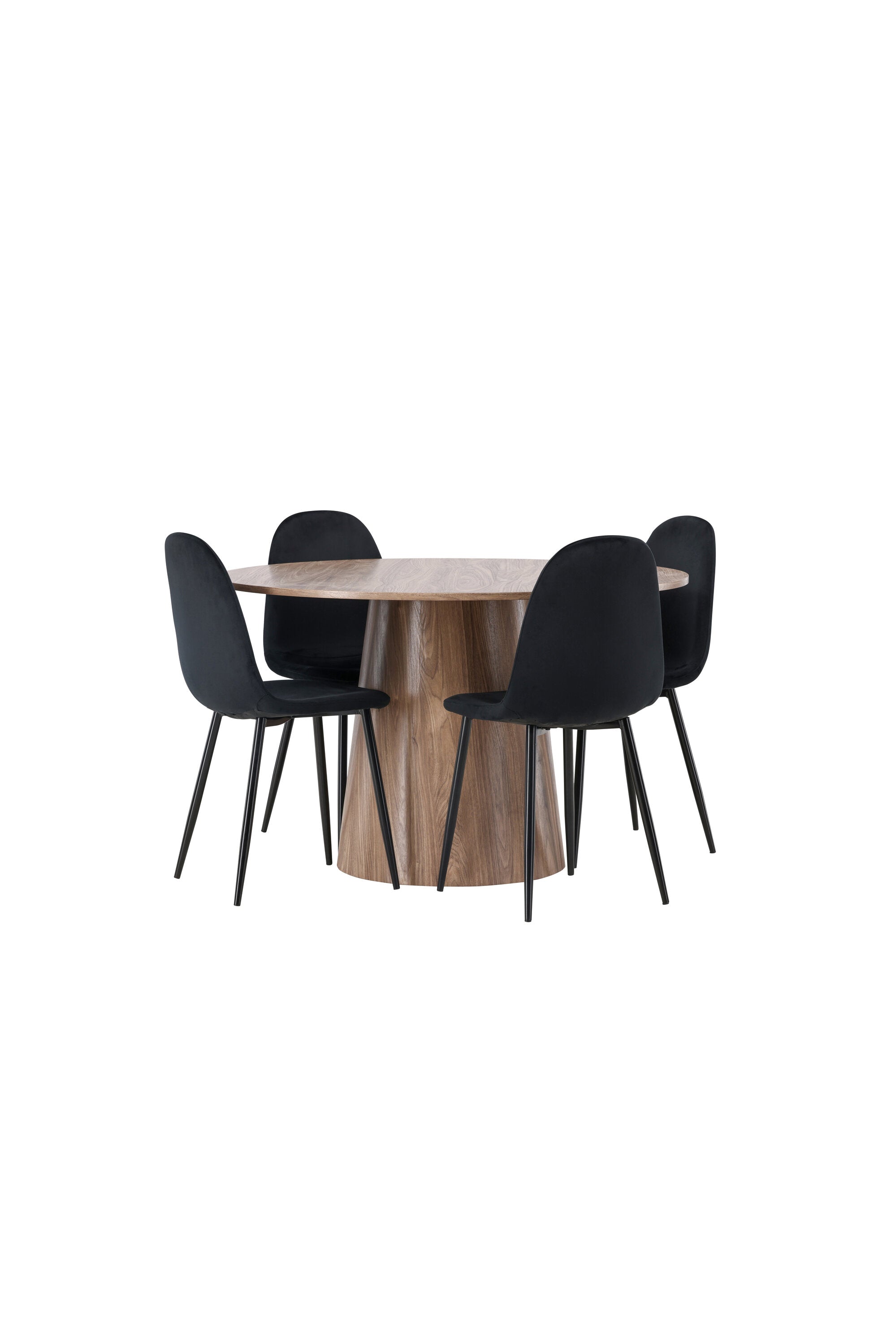 Lanzo Esszimmerset + Polar ⌀120cm/4St. in Natur / Schwarz präsentiert im Onlineshop von KAQTU Design AG. Esszimmerset ist von Venture Home