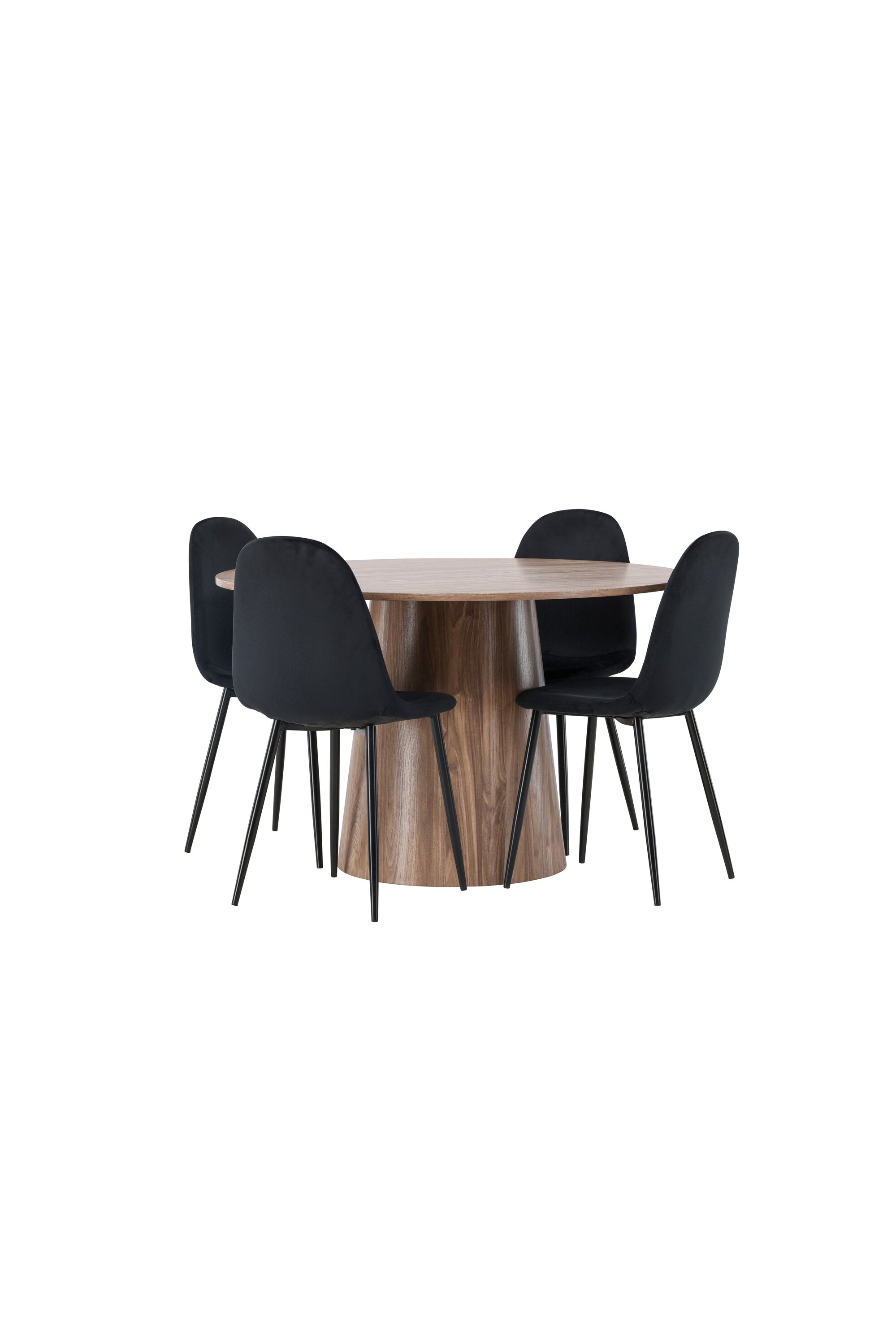 Lanzo Esszimmerset + Polar ⌀120cm/4St. in Natur / Schwarz präsentiert im Onlineshop von KAQTU Design AG. Esszimmerset ist von Venture Home