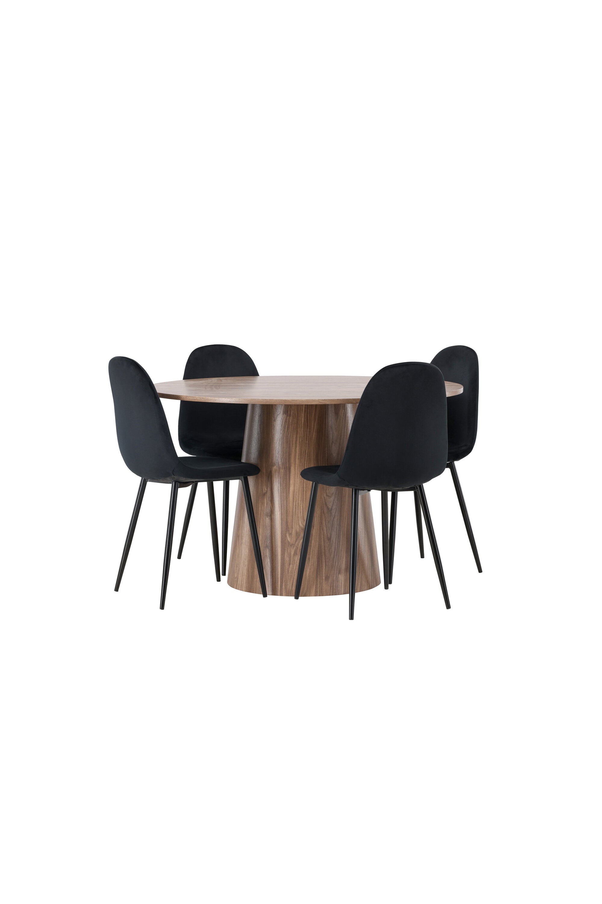 Lanzo Esszimmerset + Polar ⌀120cm/4St. in Natur / Schwarz präsentiert im Onlineshop von KAQTU Design AG. Esszimmerset ist von Venture Home