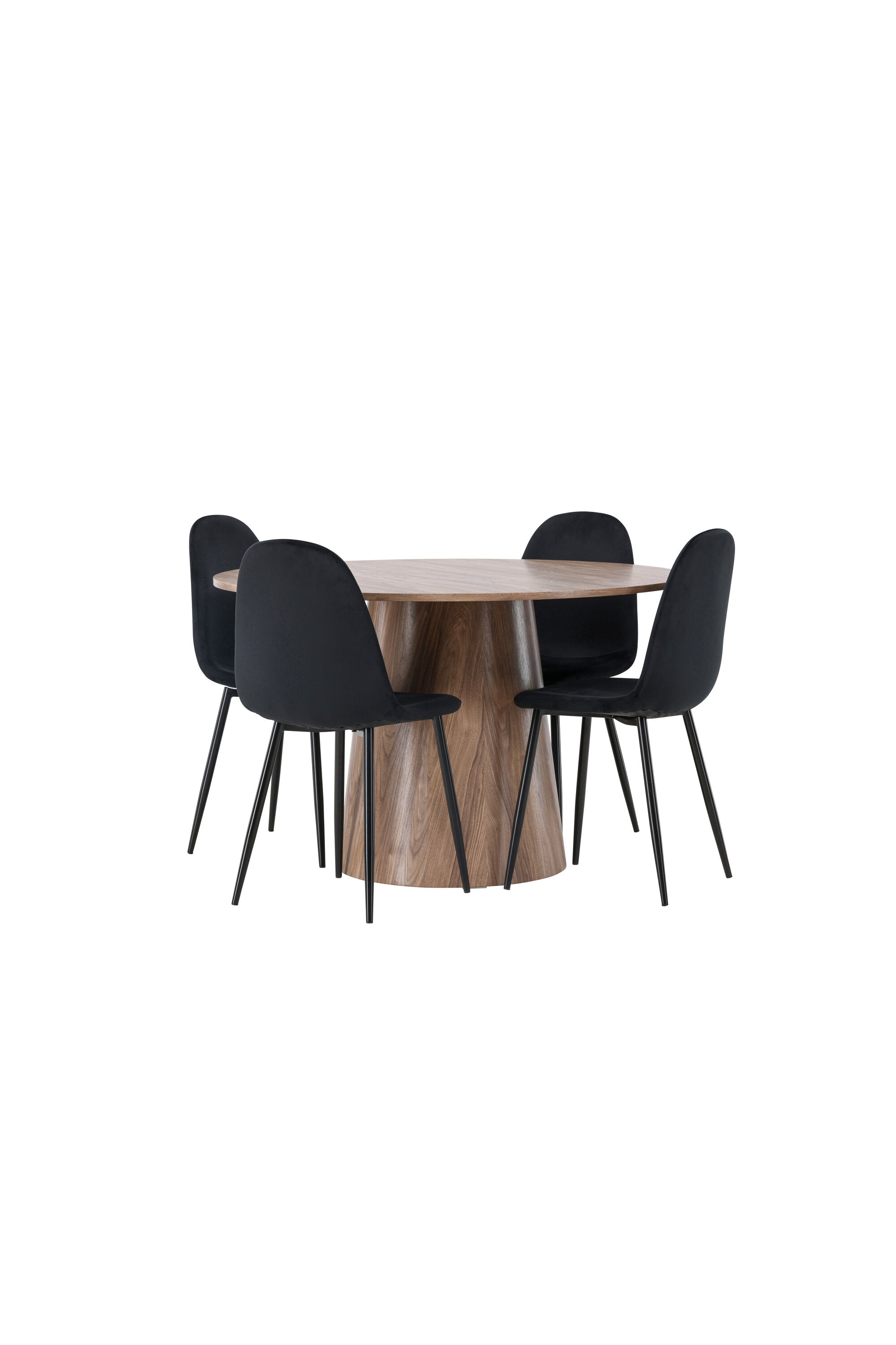 Lanzo Esszimmerset + Polar ⌀120cm/4St. in Natur / Schwarz präsentiert im Onlineshop von KAQTU Design AG. Esszimmerset ist von Venture Home