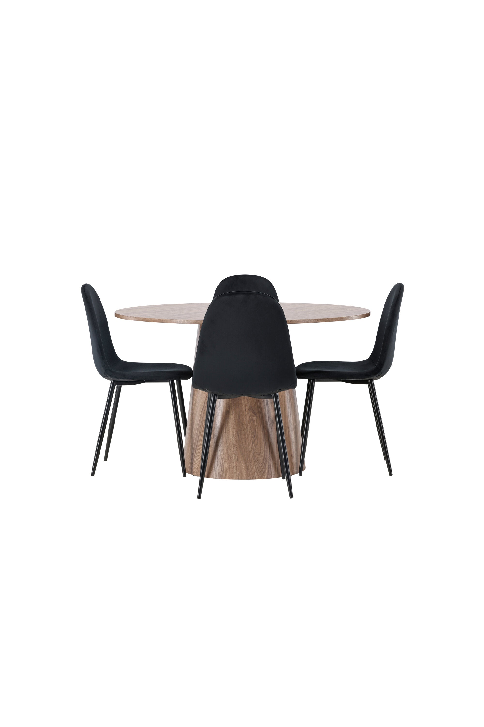 Lanzo Esszimmerset + Polar ⌀120cm/4St. in Natur / Schwarz präsentiert im Onlineshop von KAQTU Design AG. Esszimmerset ist von Venture Home