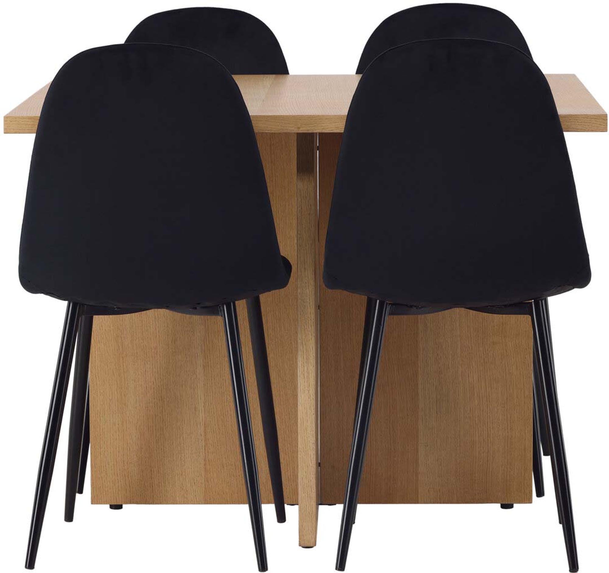 Leo Esszimmerset + Polar 100cm/4St. in Schwarz präsentiert im Onlineshop von KAQTU Design AG. Esszimmerset ist von Venture Home
