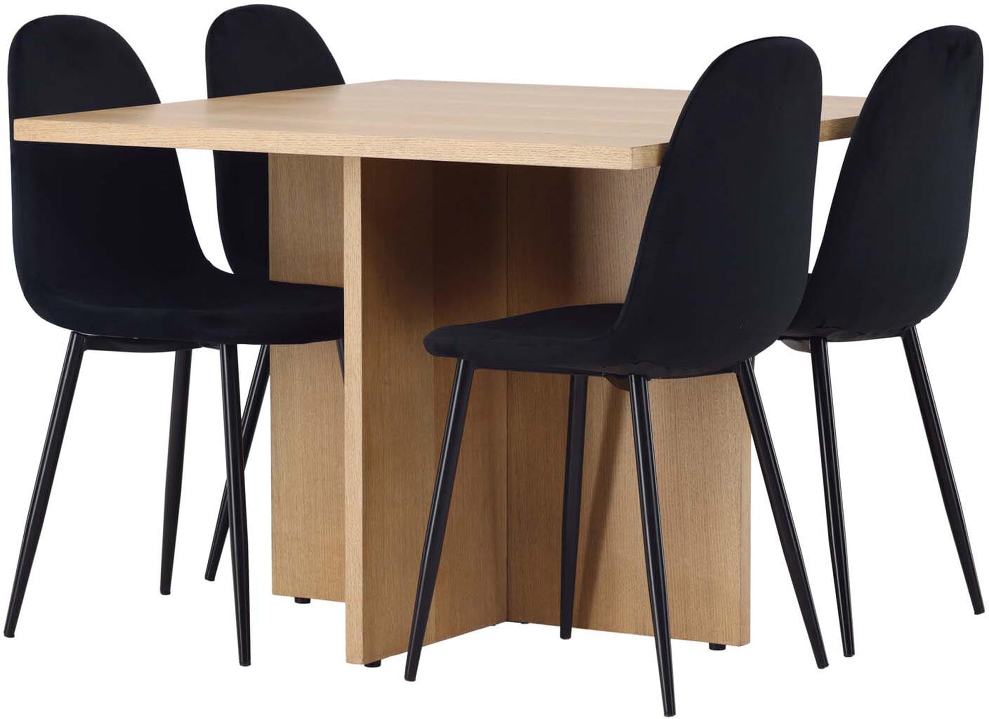 Leo Esszimmerset + Polar 100cm/4St. in Schwarz präsentiert im Onlineshop von KAQTU Design AG. Esszimmerset ist von Venture Home