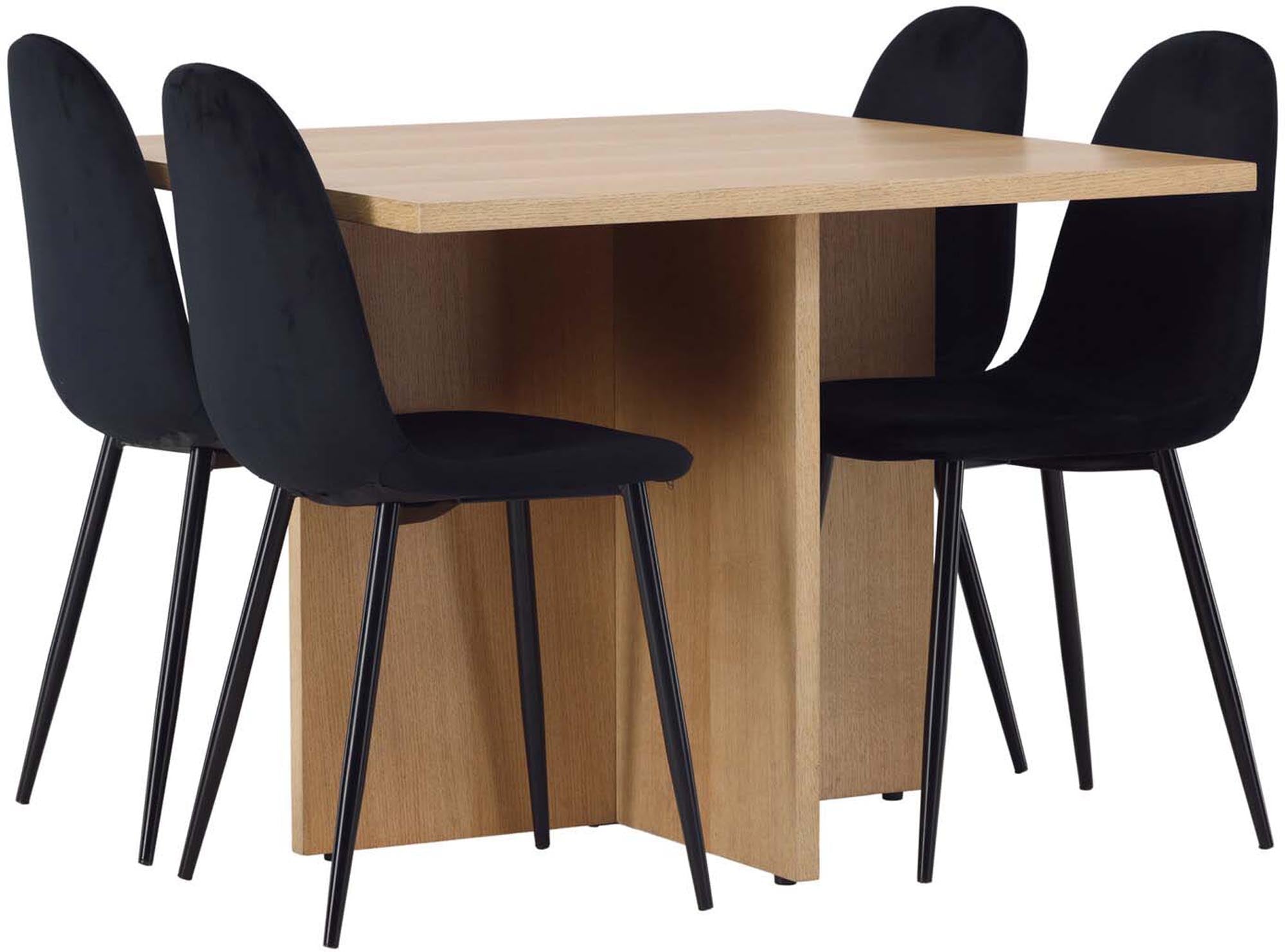 Leo Esszimmerset + Polar 100cm/4St. in Schwarz präsentiert im Onlineshop von KAQTU Design AG. Esszimmerset ist von Venture Home