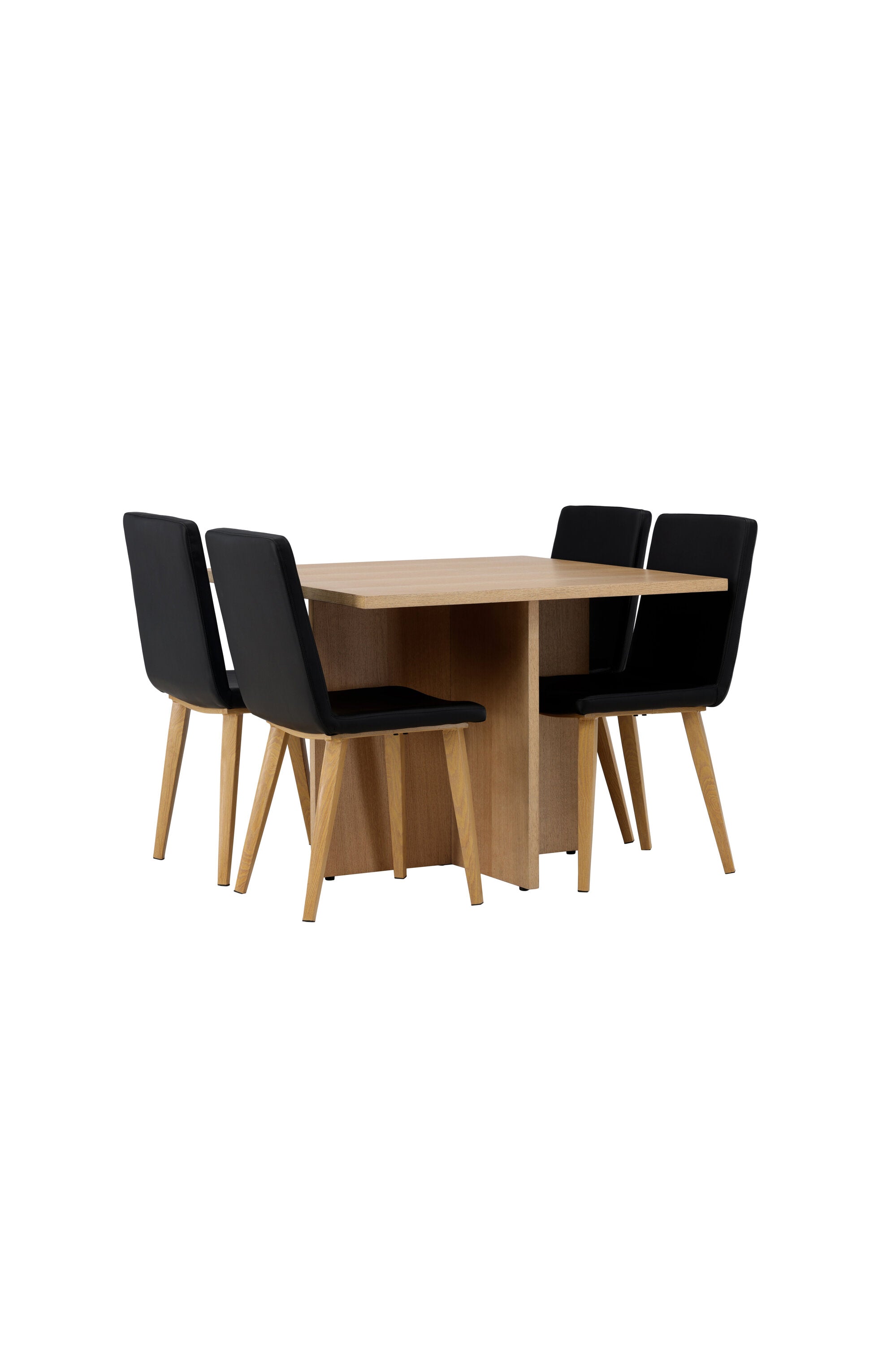 Leo Esszimmerset + Today 100cm/4St. in Schwarz, Natur präsentiert im Onlineshop von KAQTU Design AG. Esszimmerset ist von Venture Home