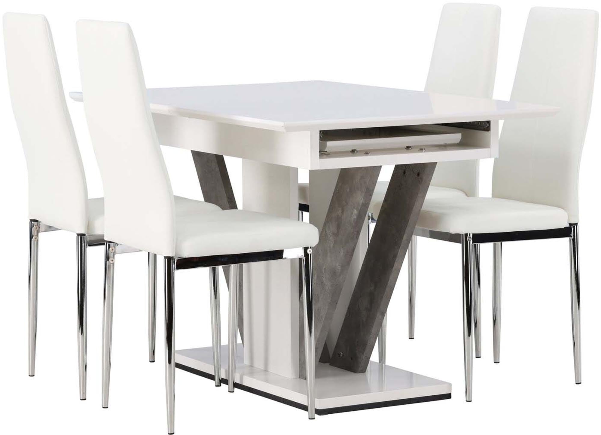 Venture Home Disa Set: Flexibler Tisch & 4 Stühle für Ihr Esszimmer.