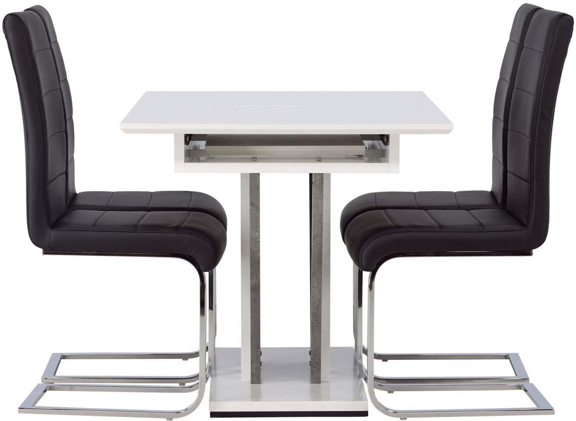 Elegantes Disa Set: Flexibler Esstisch mit 4 Stühlen von Venture Home.