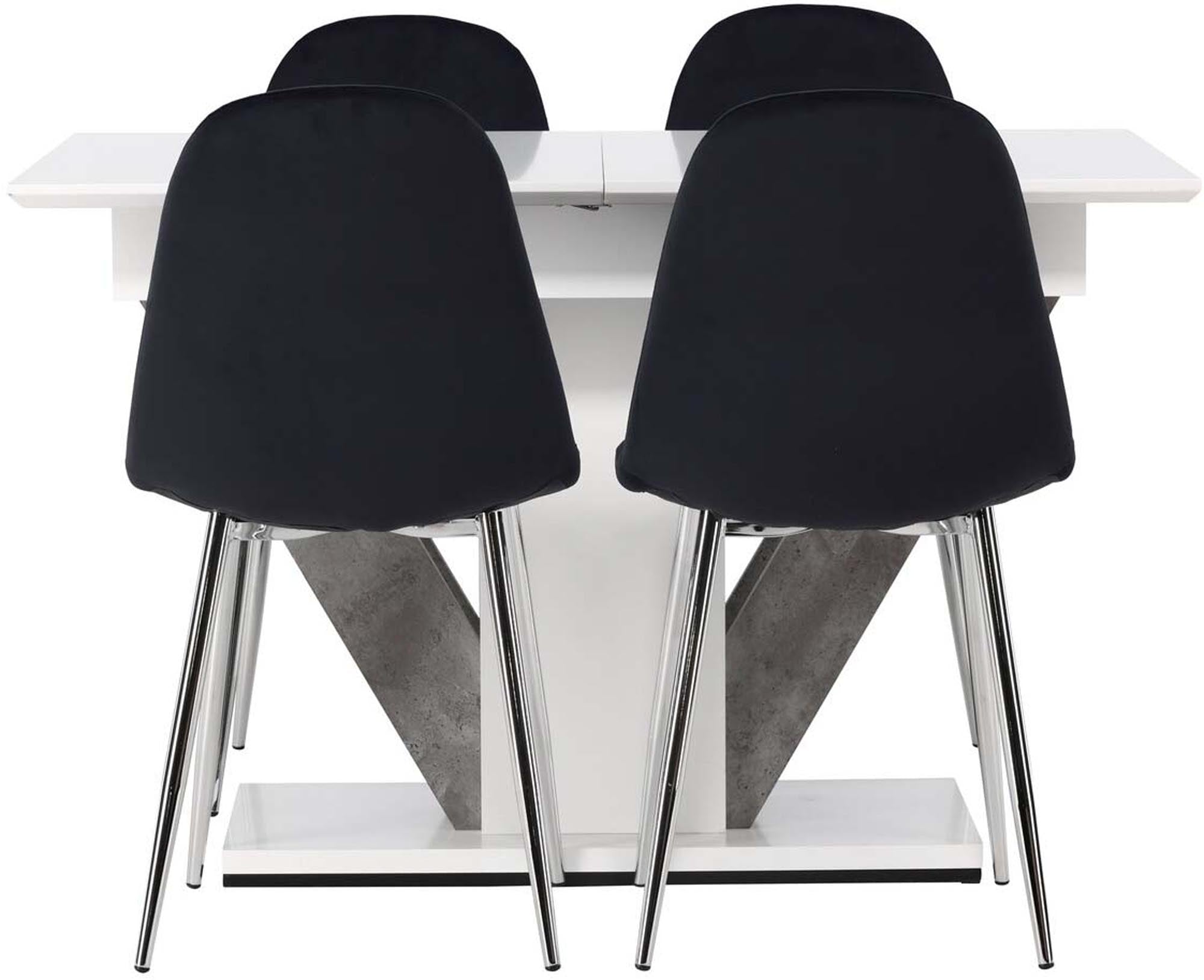 Venture Home Disa Esszimmerset: Ausziehbar, 120cm, 4 Stühle.