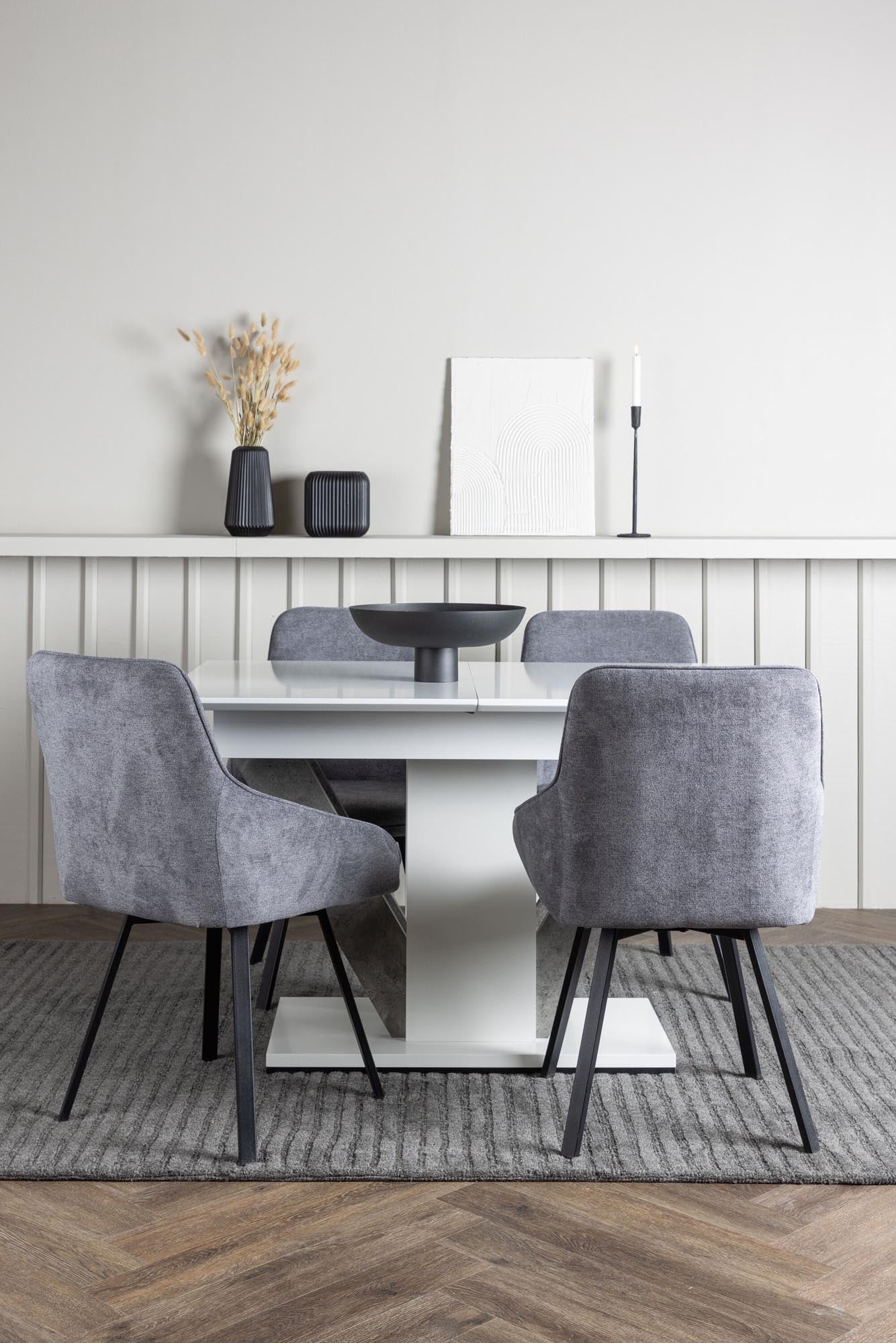 Elegantes Esszimmer Set Disa mit stilvollen Rosie Stühlen von Venture.