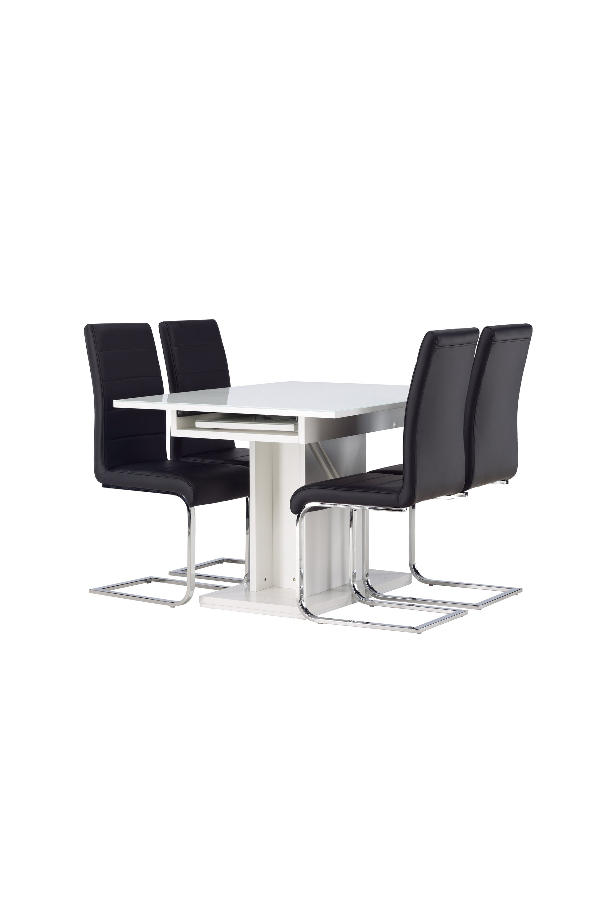 Pluto Esszimmerset ausziehbar + Tempo 120cm/4St. in Schwarzgrau präsentiert im Onlineshop von KAQTU Design AG. Esszimmerset ist von Venture Home