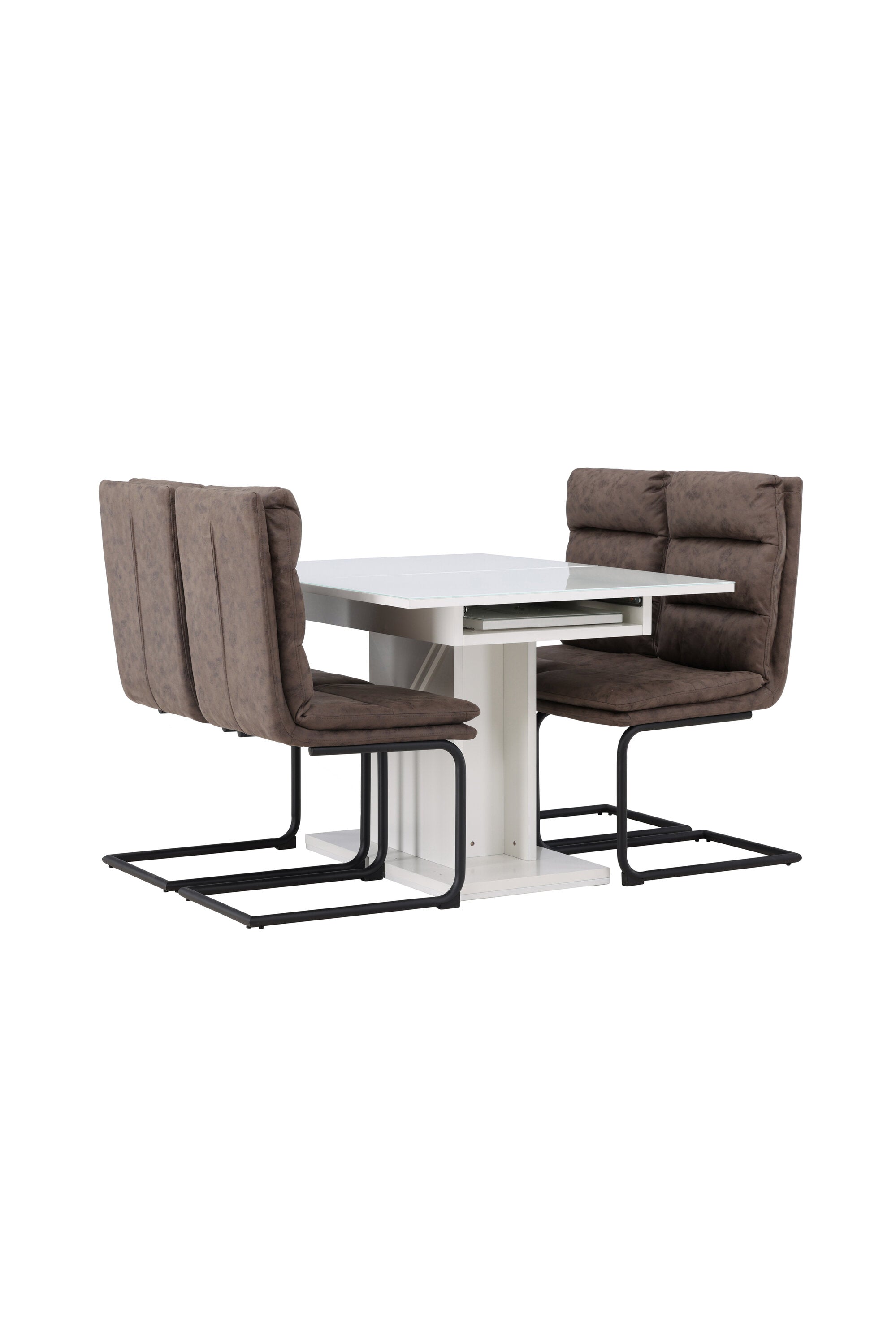 Pluto Esszimmerset ausziehbar + Zizo 120cm/4St. in Schwarz Braun präsentiert im Onlineshop von KAQTU Design AG. Esszimmerset ist von Venture Home