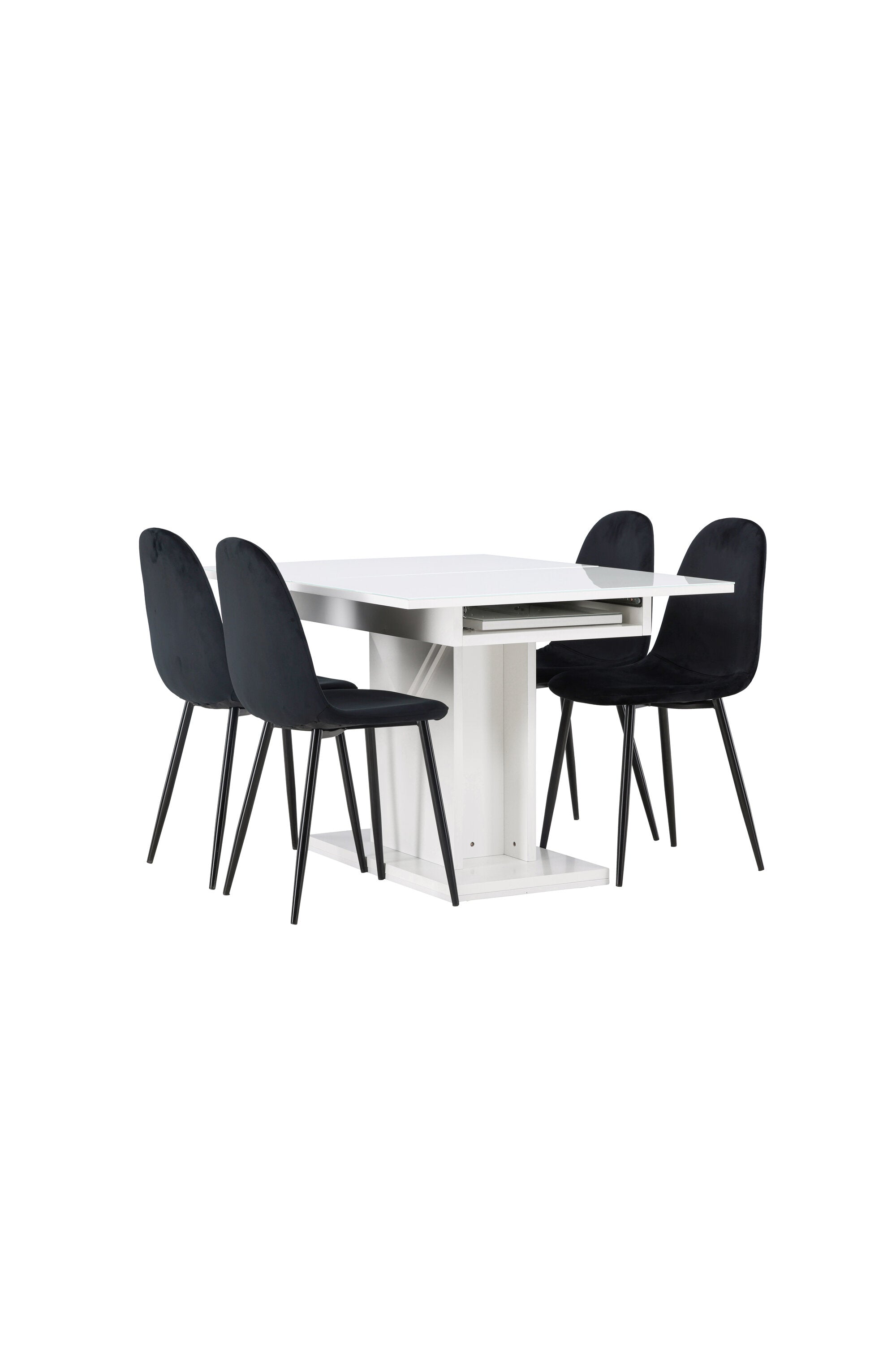 Pluto Esszimmerset ausziehbar + Polar 120cm/4St. in Schwarz präsentiert im Onlineshop von KAQTU Design AG. Esszimmerset ist von Venture Home